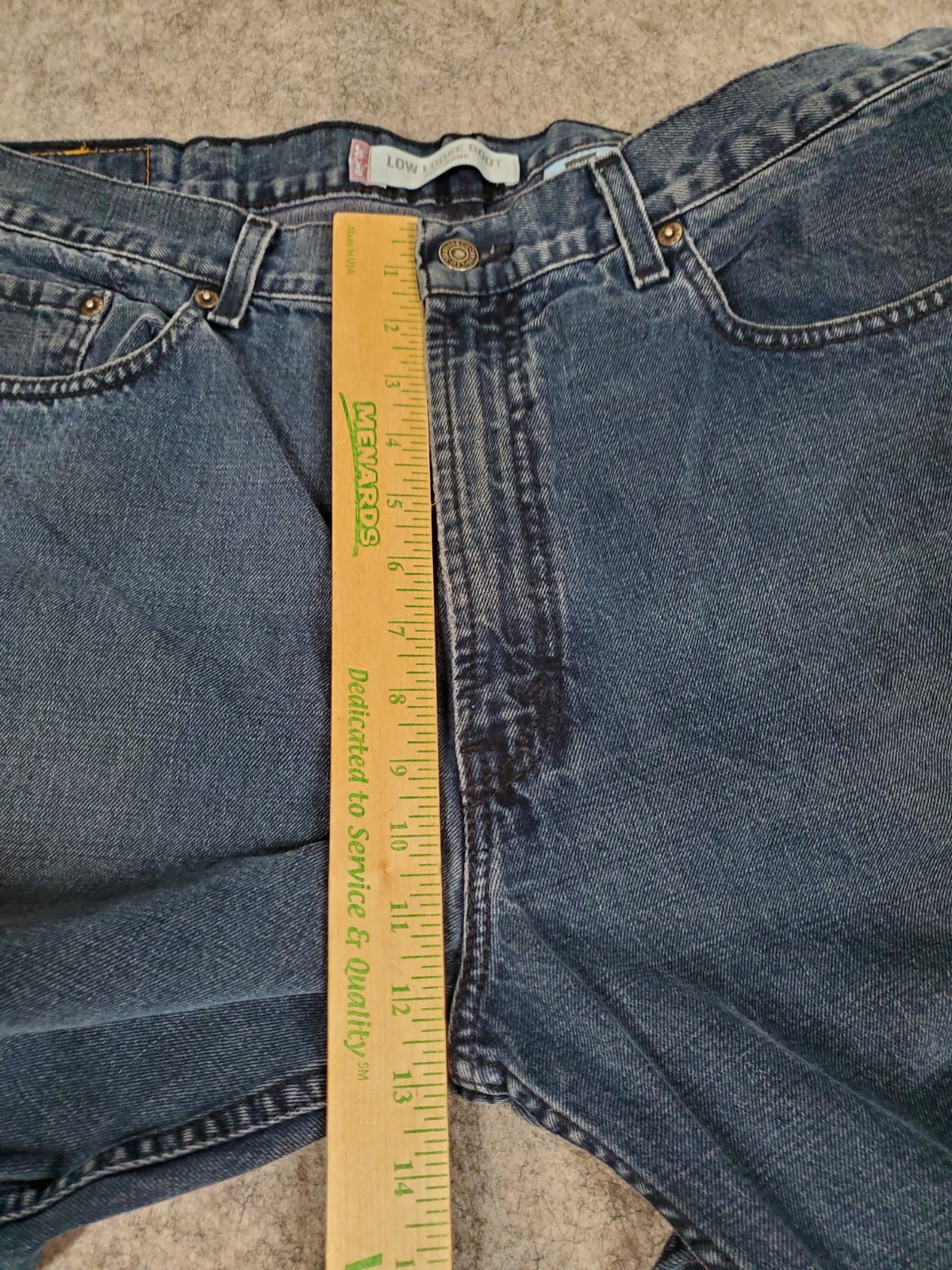Levi’s 567 Low Loose Boot Mens Size 38×32* Baggy Y2K Skater Distressed