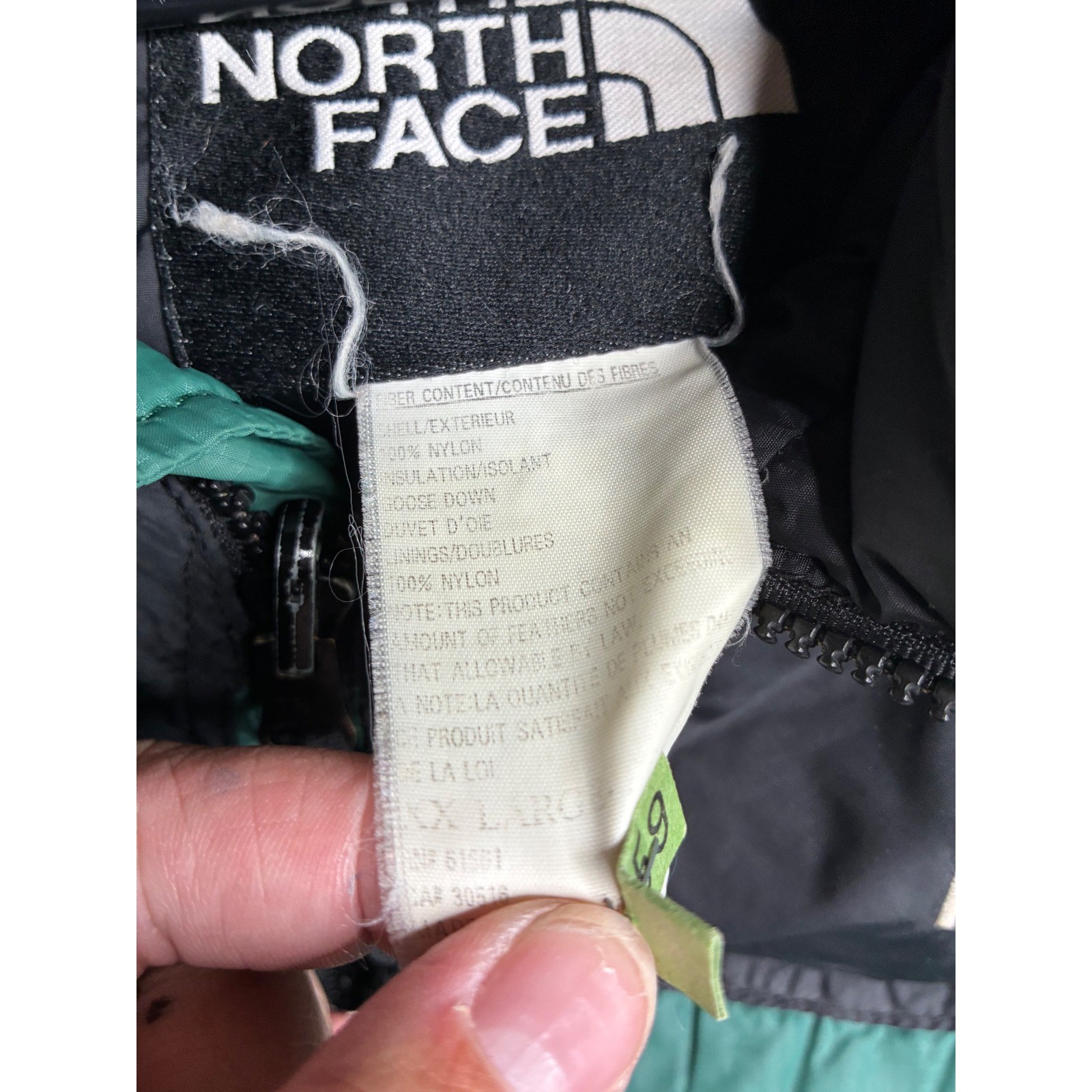 The North Face Nuptse 700 Down Puffer Jacket Green Black NF002YO Mens Xxl