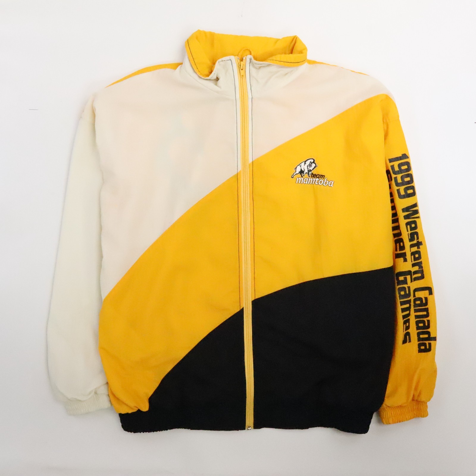 Vintage Team Manitoba Summer Games Windbreaker Light Jacket Size Large 1999 90s