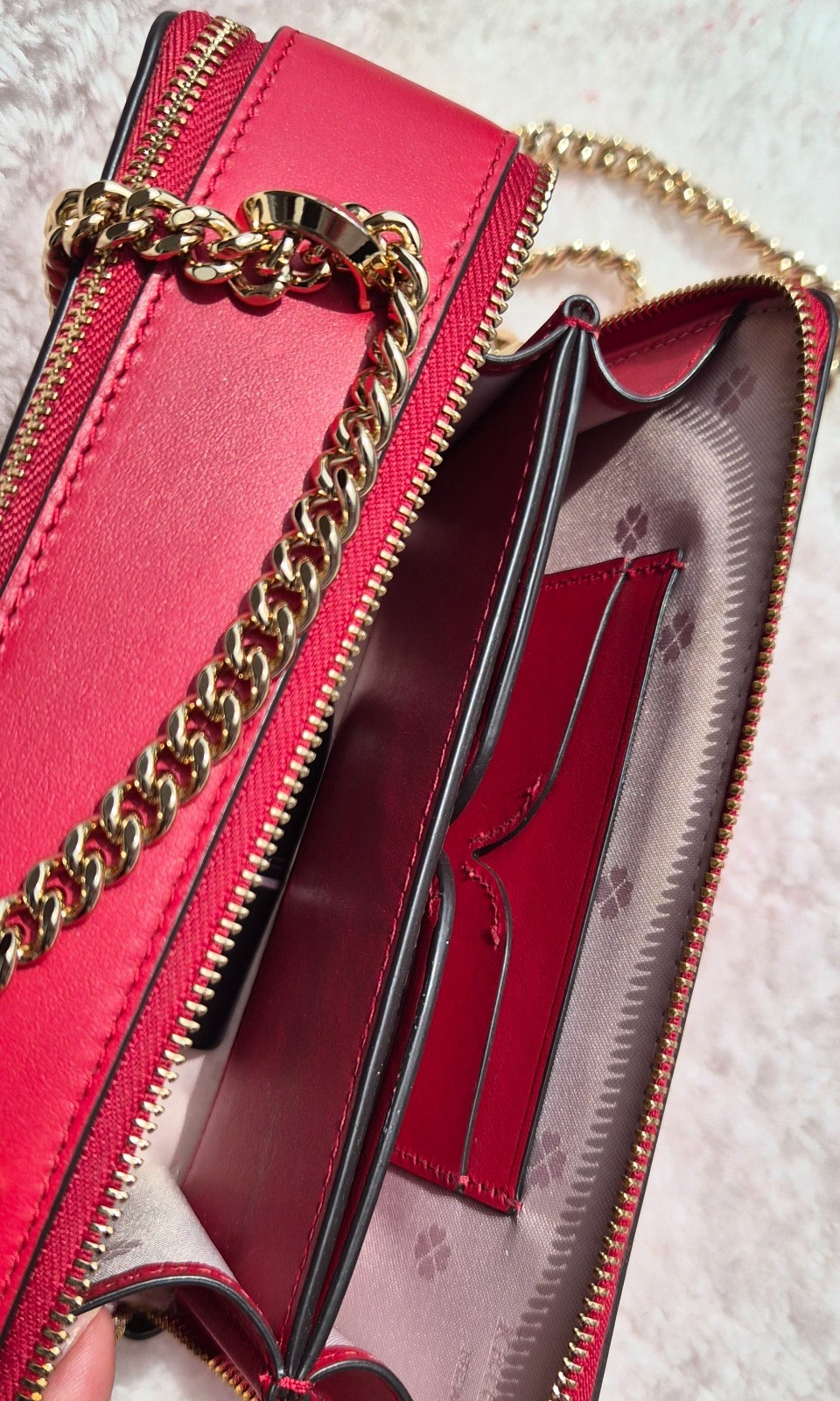 kate spade izzy red crossbody – gold hardware – original dustbag included
