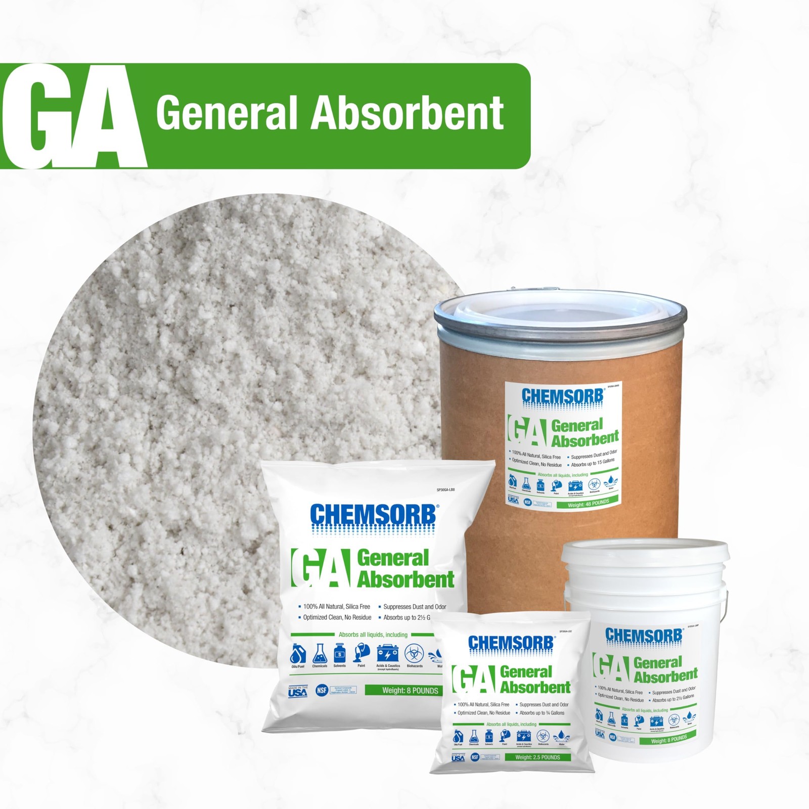 Chemsorb Ga – General Absorbent 8 Pound Bag