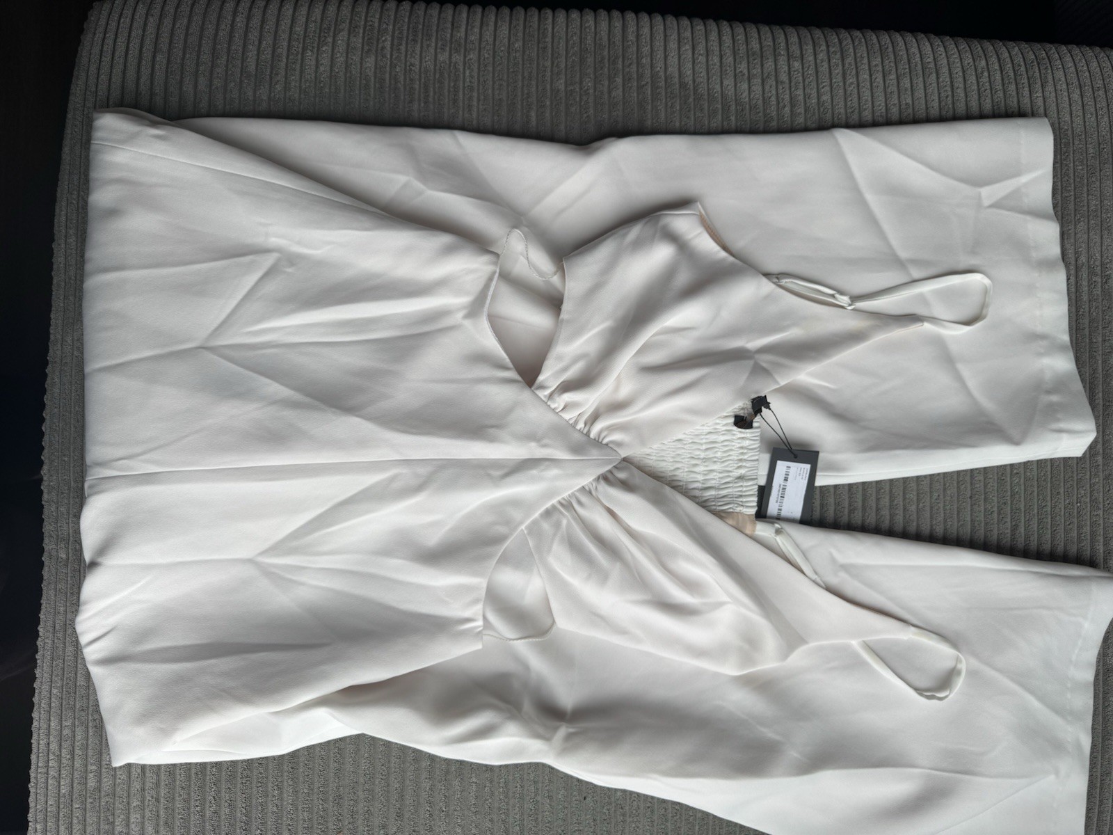 NWT Maje Cut Out Jumpsuit Cream Off white Size 34 Straps $495