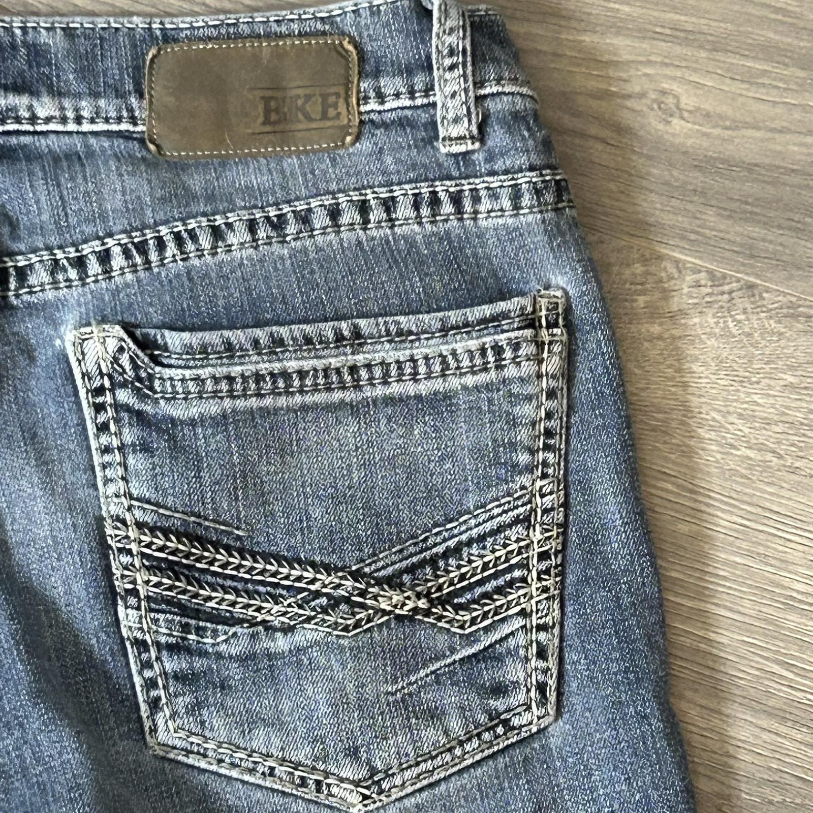 BKE Alec Jeans Mens 34×29 Blue Straight Leg Stretch Medium Wash Denim Casual