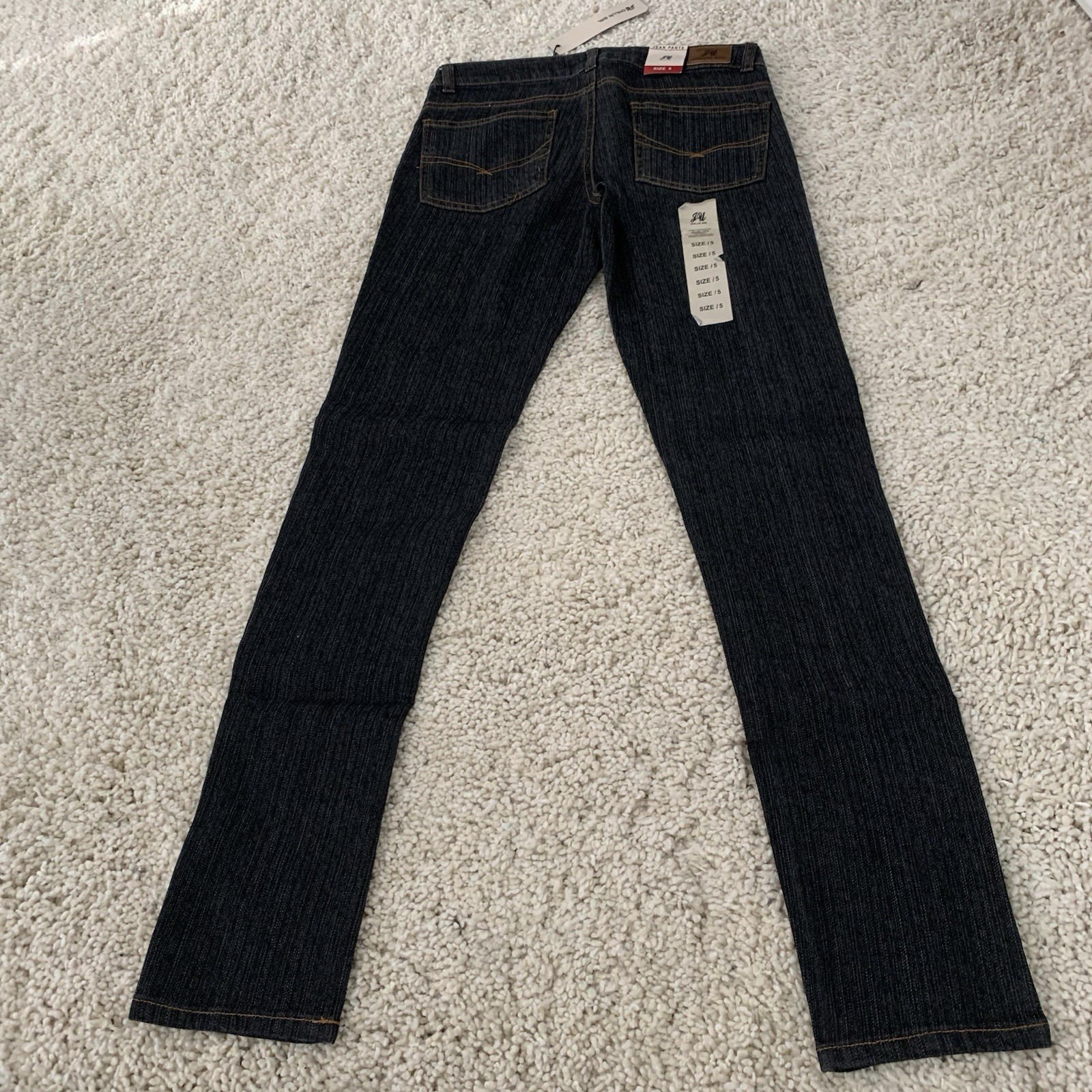 Chillin Girl Jeans Juniors Sz 5 Dark Wash Stretch Skinny Cotton Blend NEW
