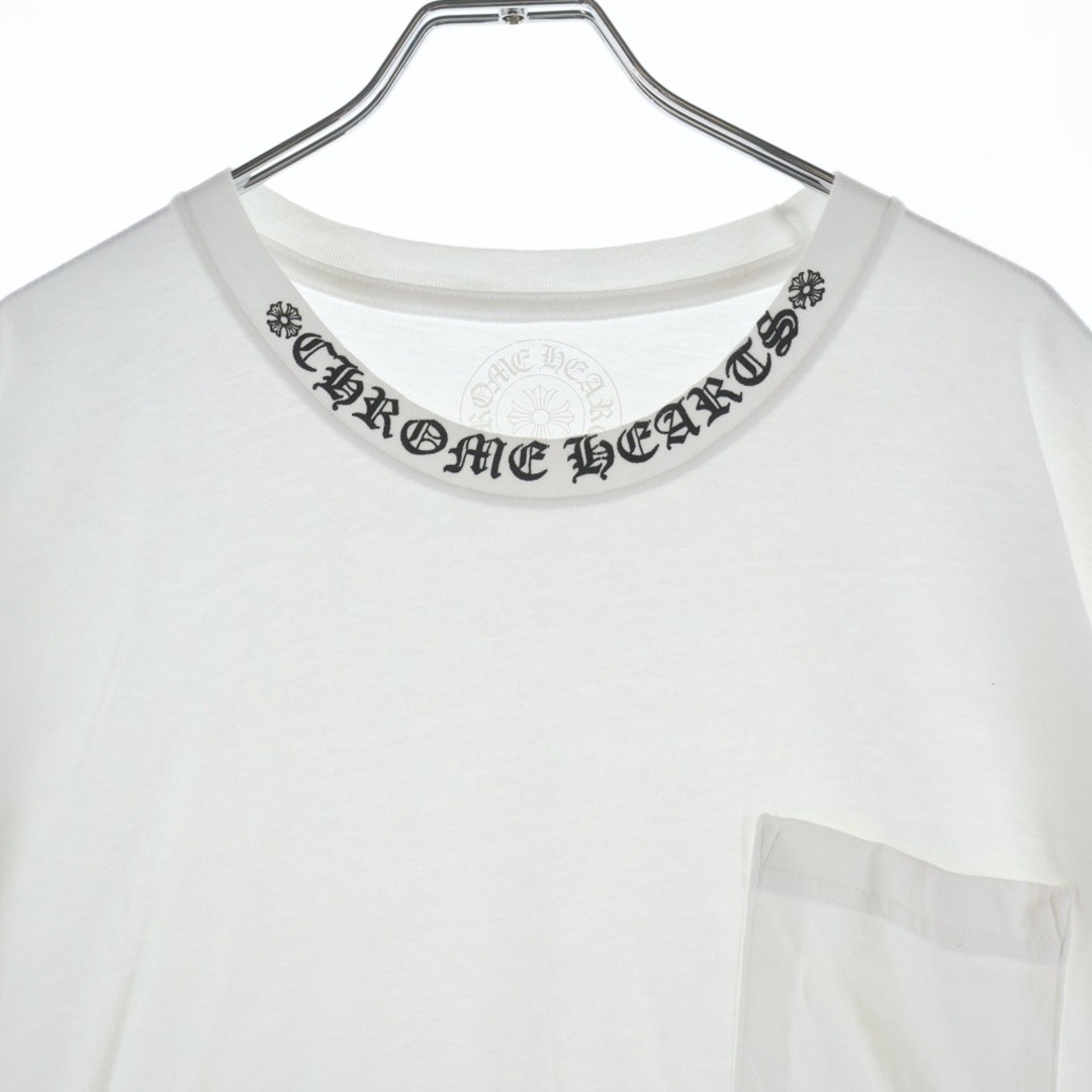 CHROME HEARTS CH T-SHIRT Neck Logo Short Sleeve White Used b7843d874f86d10324dba