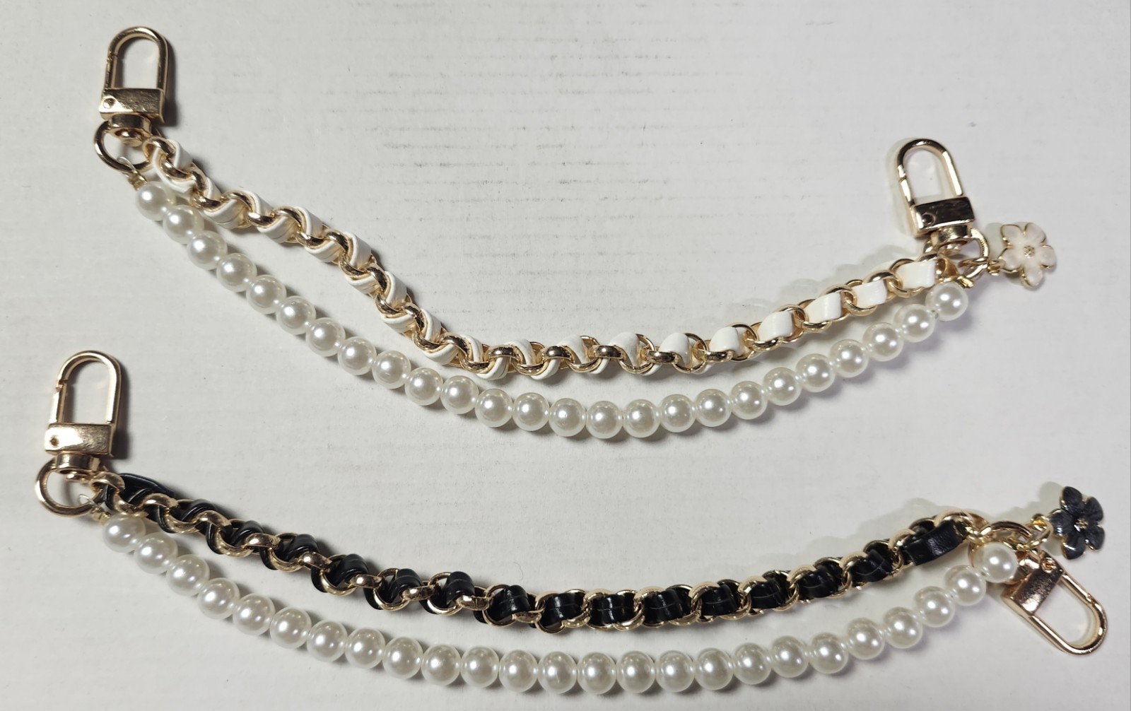 Uxcell Pearl Purse Double Chain Extender Chain 2 Pcs 10.2″