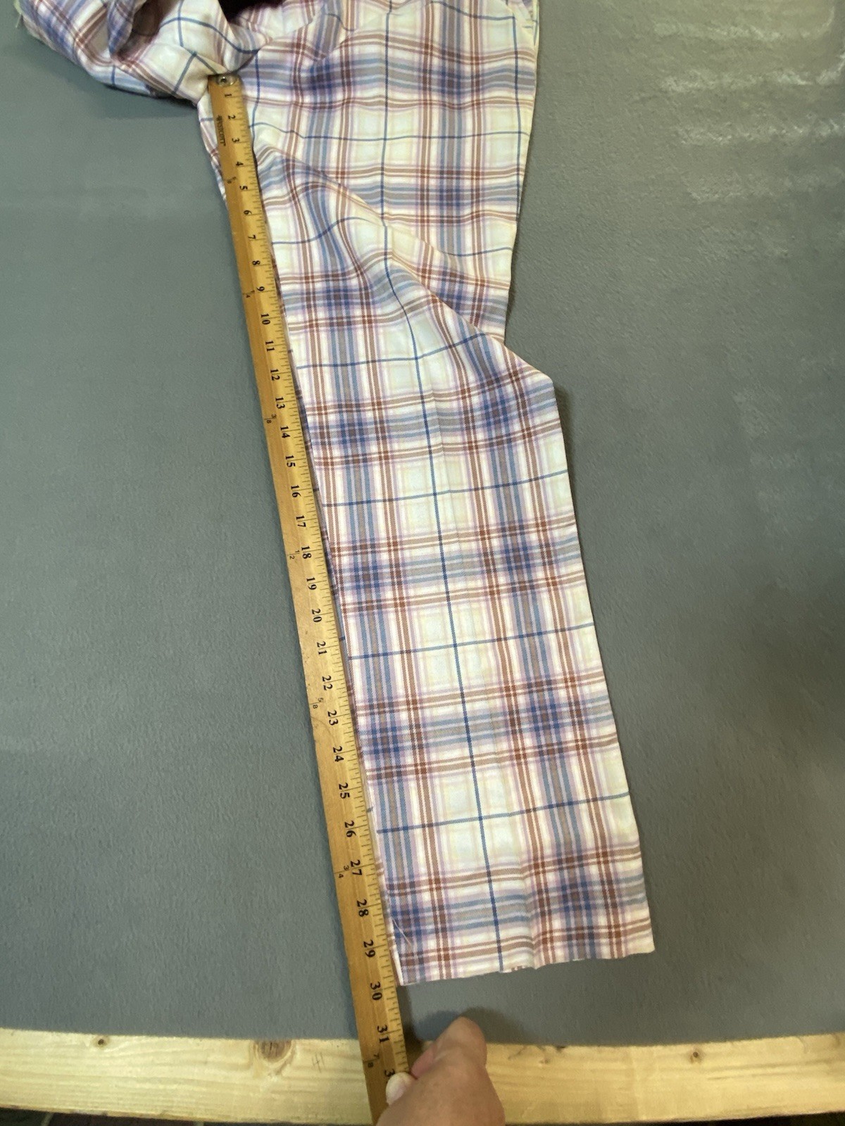 New! Kent&Park Plaid Multi Color Trousers Pants Slacks 34×30 Golf Church