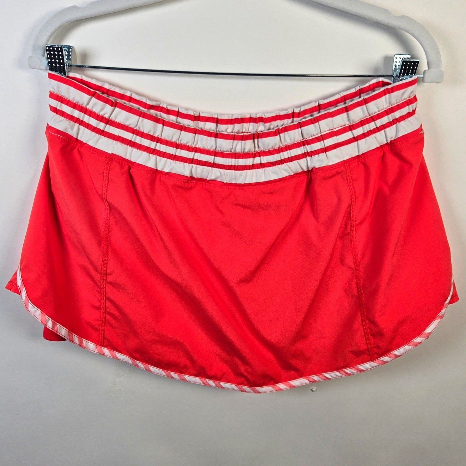 Lululemon Women’s Red Orange Ruffle Athletic Skort Size 10 Tennis Golf