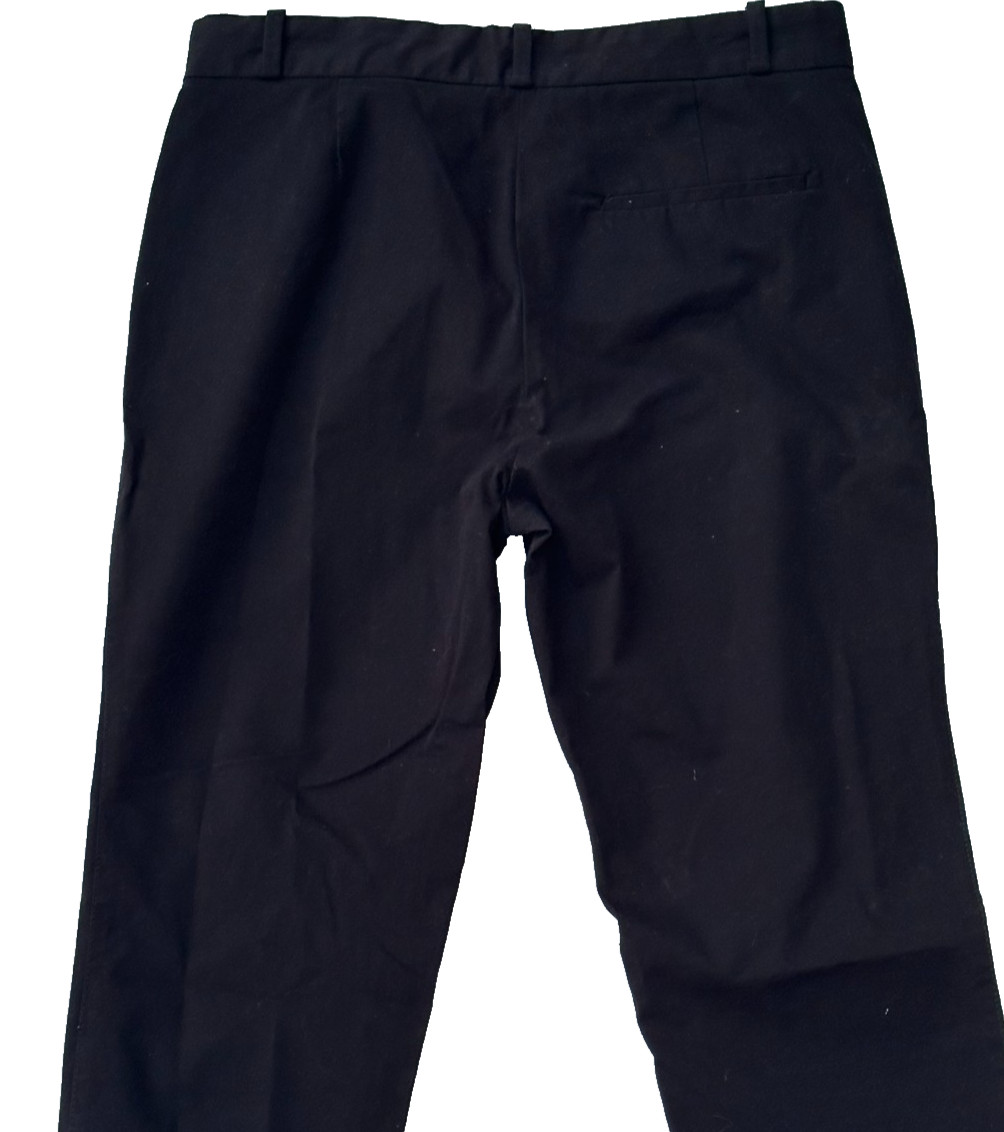 Massimo Dutti Mens Black Chino Straight Leg Pants Casual Stretch Slacks 30×28