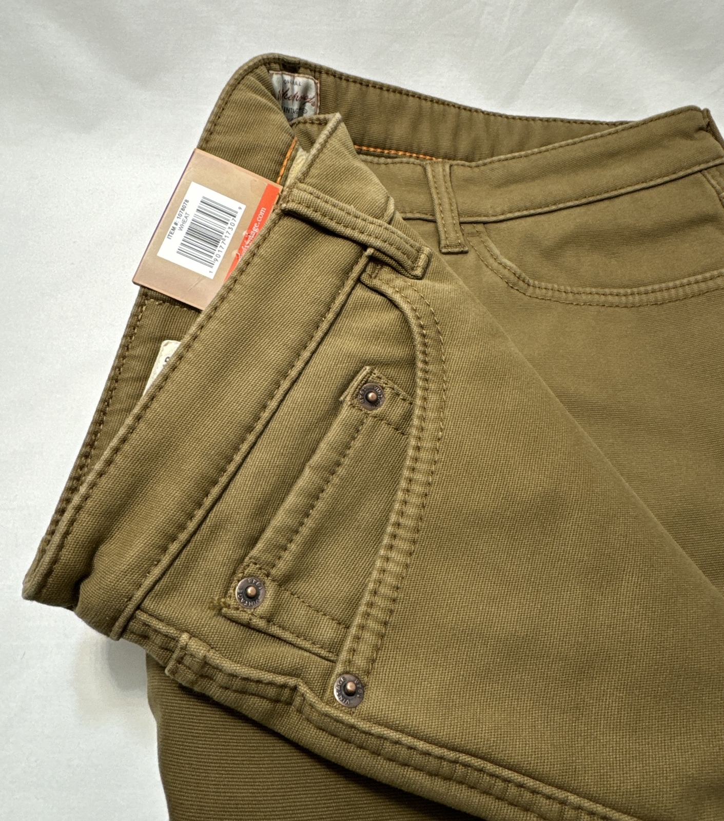 Weatherproof Vintage Men’s Fleece Stretch Canvas Regular Fit Pants Wheat 40×30