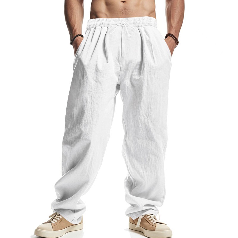 Summer Thin Solid Color Loose Casual Long Pants