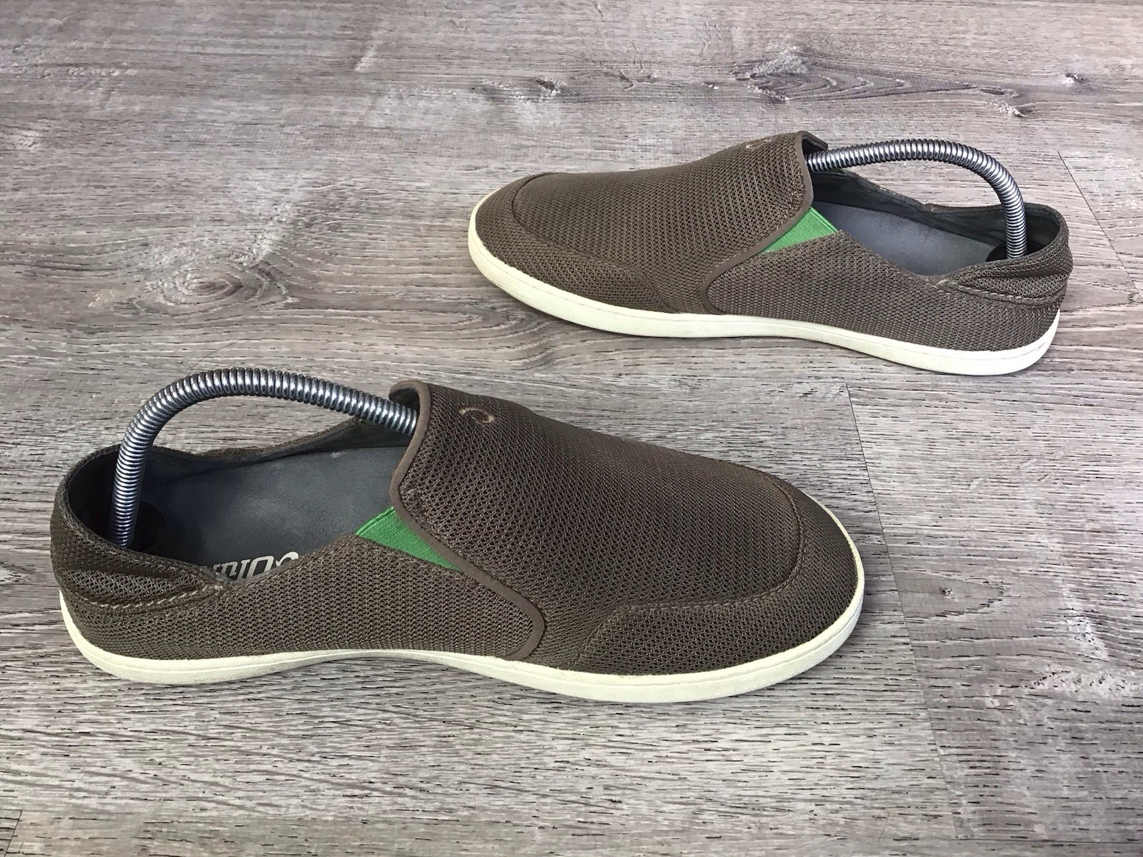 Olukai Nohea Mesh Slip‑On Dark Brown Comfort Casual Men’s Size 9.5 Shoes