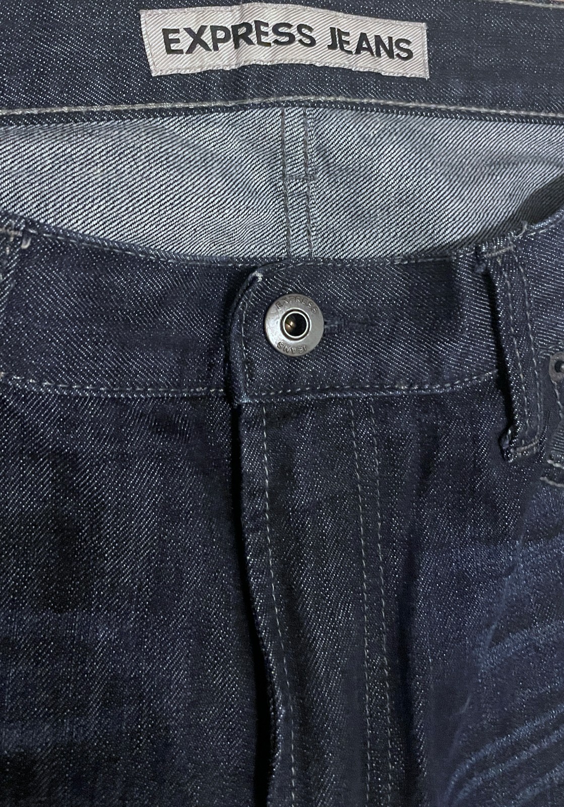 Express Kingston Jeans Men’s 34×34 Dark Wash Blue Classic Bootcut 100% Cotton