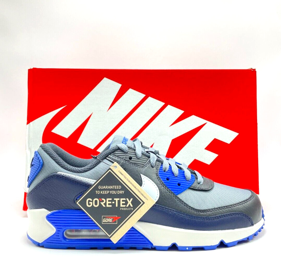 *NEW* MEN Nike AIR MAX 90 GORE TEX RACER BLUE/COOL GREY (FD5810 003) 👍