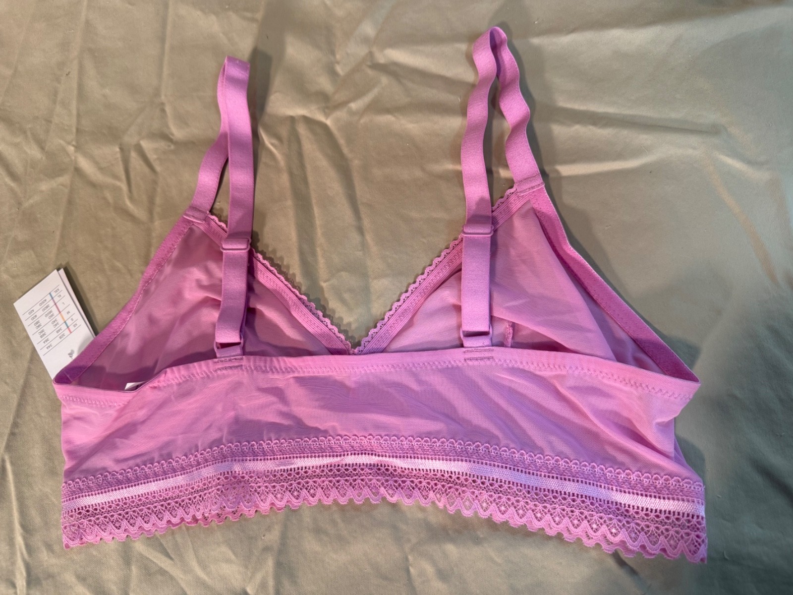 AUDEN Mauve/Pink Unlined Bralette Size XL 38DD 40D Adjustable Strap Pullover