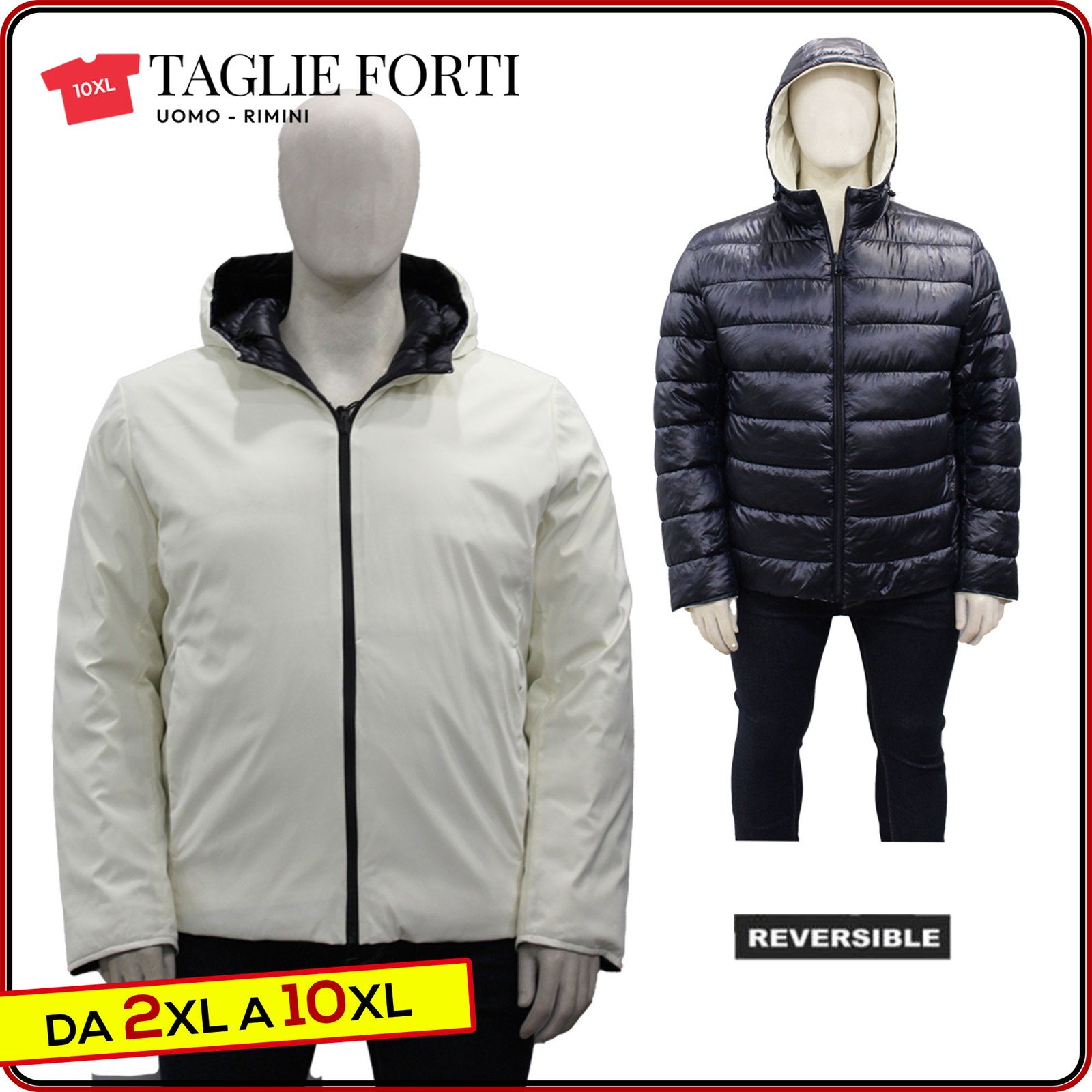men’s winter down jacket three-way plus size from 3xl to 10xl Maxfort