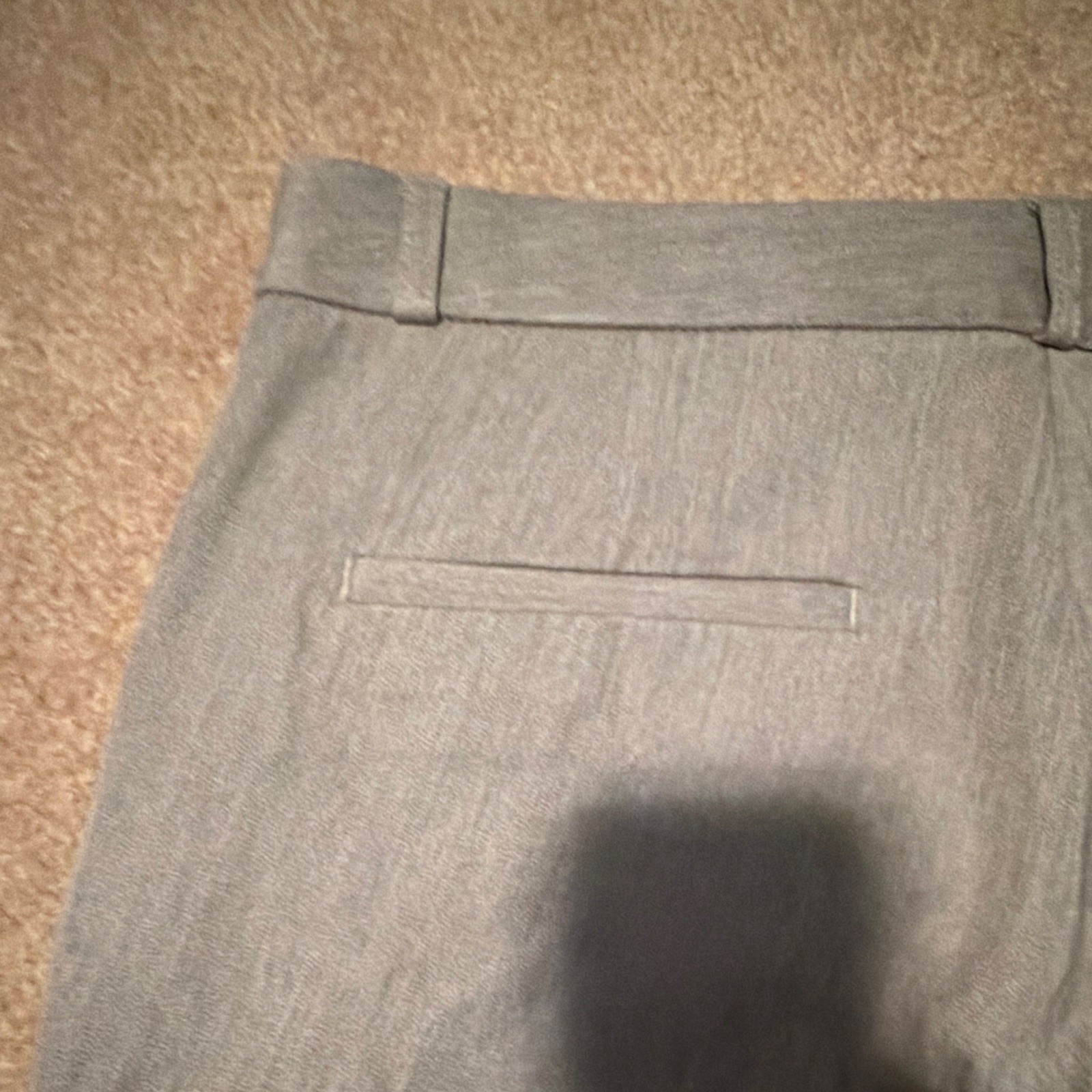 Banana Republic Women’s Gray Solid Curvy Fit Flat Front Dress Pants Size 8