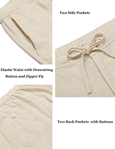 Coofandy Pants Soft Solid Mens Casual Elastic Waist Drawstring Yoga Beach
