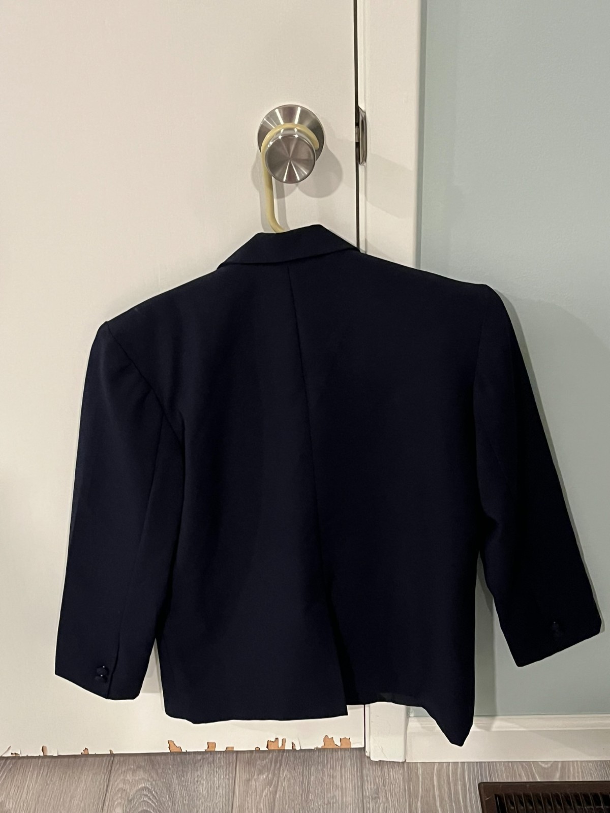 Black and Bianco Suit Jacket and Vest – Dark Navy, Size 14H
