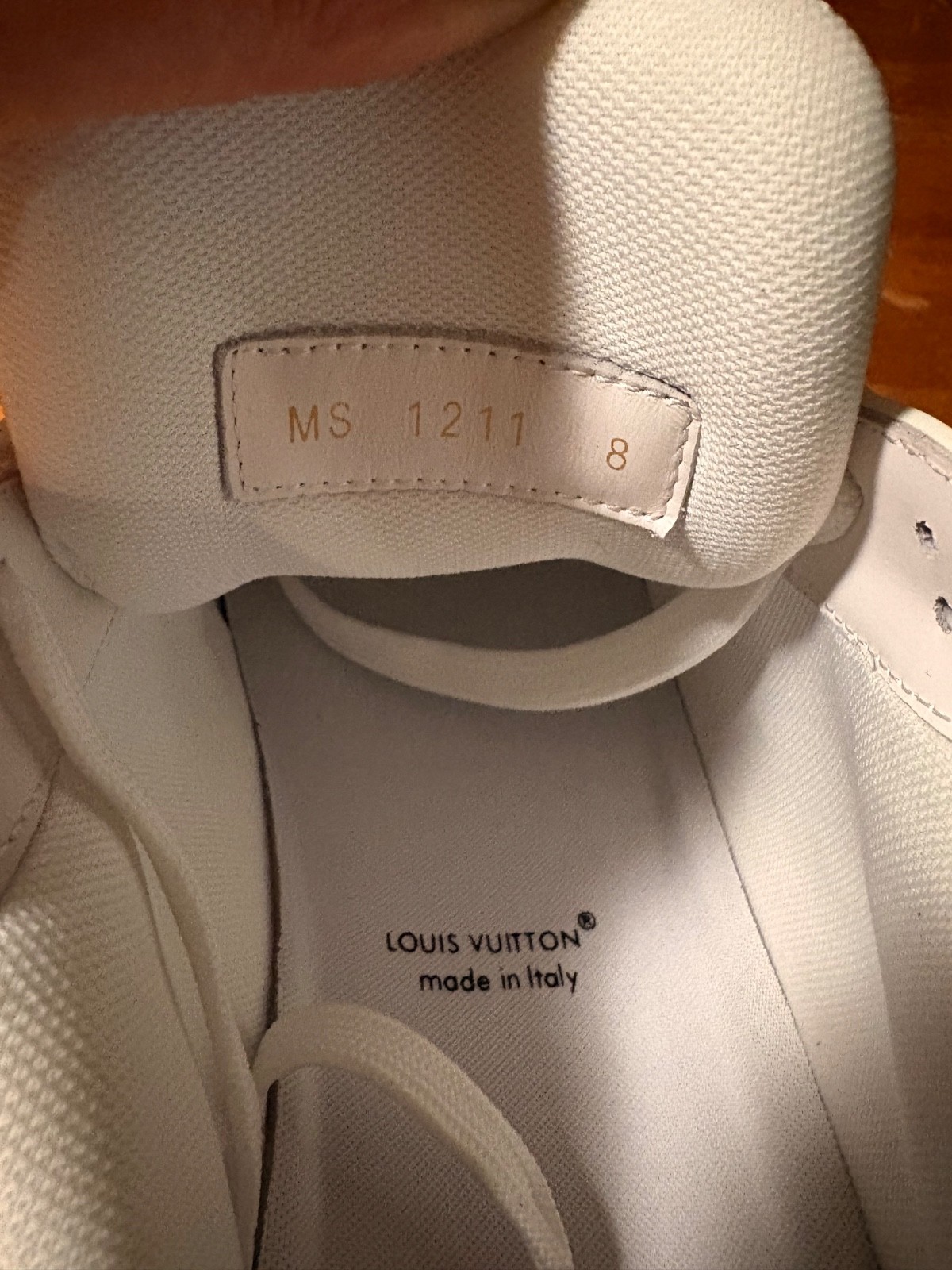 Louis Vuitton LV Trainer White Right Shoe Only Size 8 NEW w/ Dust Bag Receipt