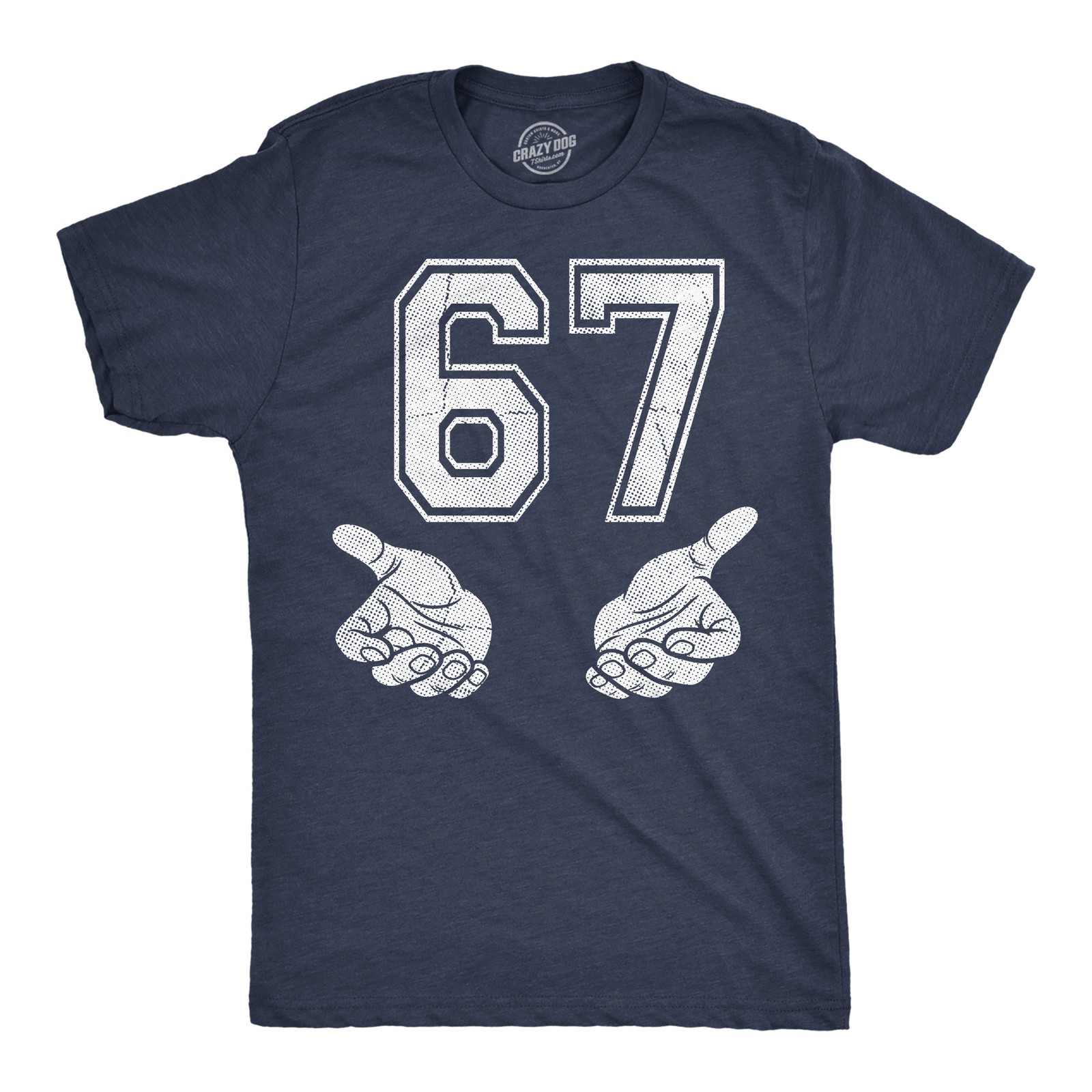 Funny Six Seven 6 7 Meme Gen Alpha Slang 6 7 Hands T-Shirt