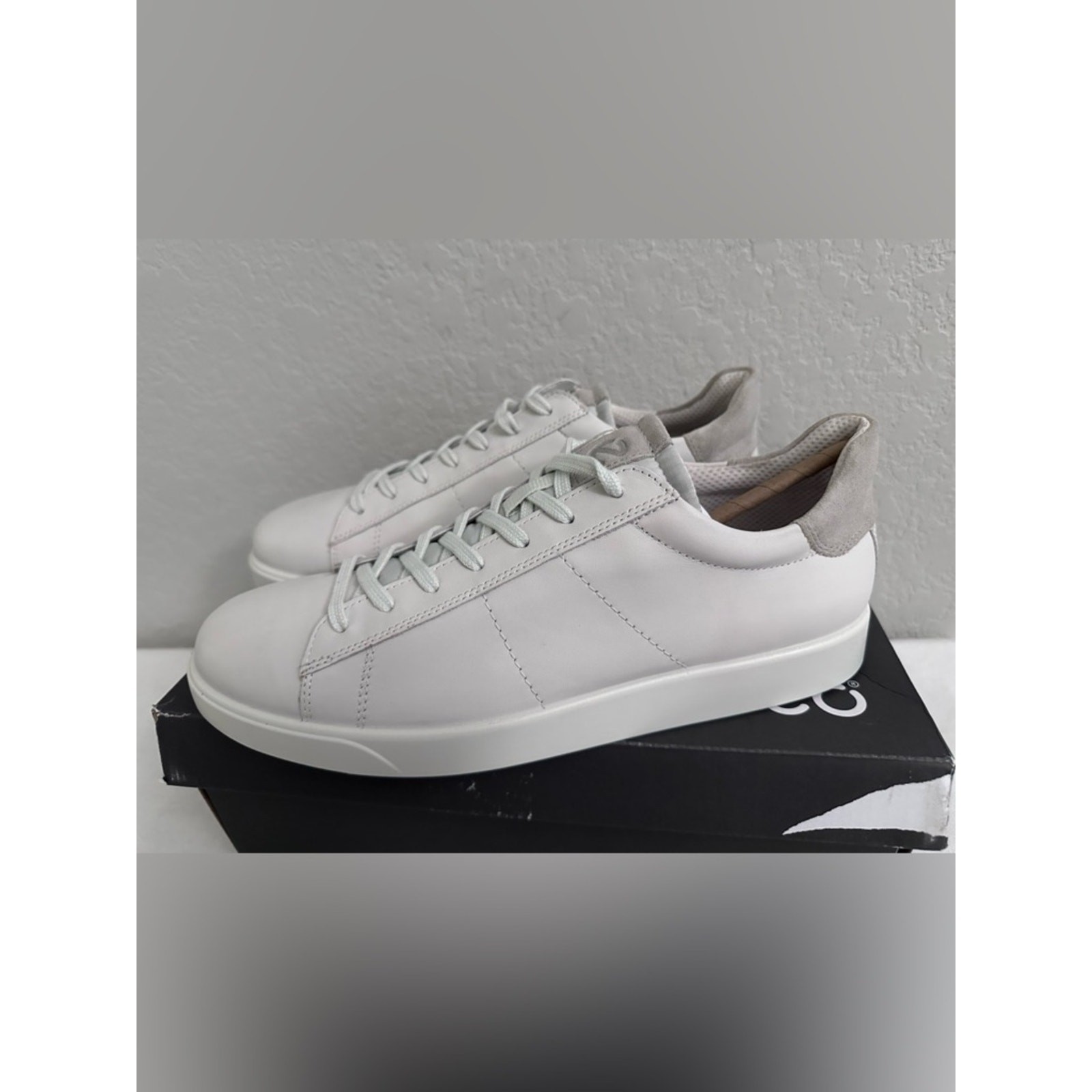 ECCO Men Street Lite Retro Sneaker Mens 46 EU 12 US White