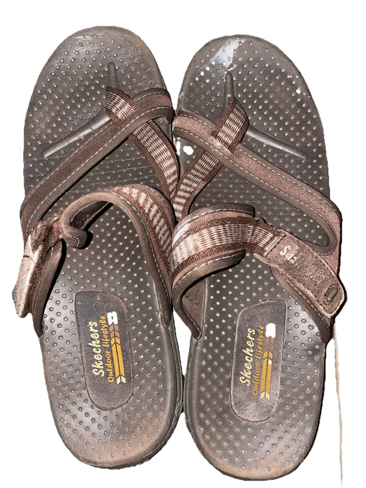 SKECHERS Reggae Rasta Women’s Outdoor Lifestyle Comfort Sandals Brown Size 9