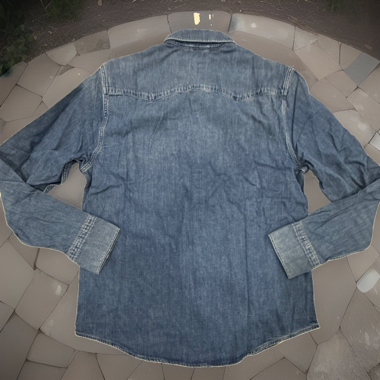 Levi’s Denim Pearl Snap Sawtooth Sellout Long Sleeve Shirt – Mens L New!!