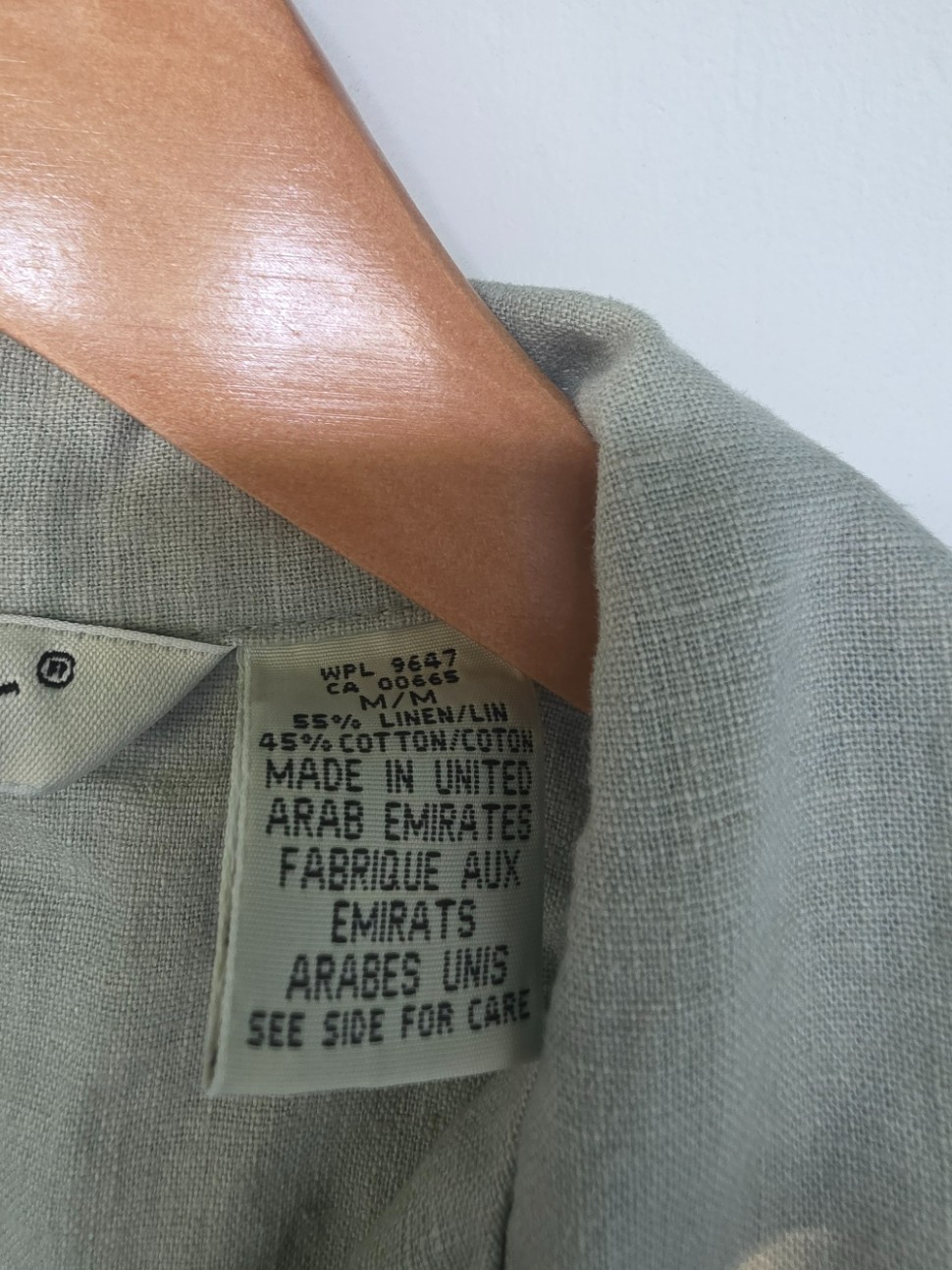 Vintage Eddie Bauer Linen Cotton Camp Shirt Sage Green Button Up Women’s M Y2K
