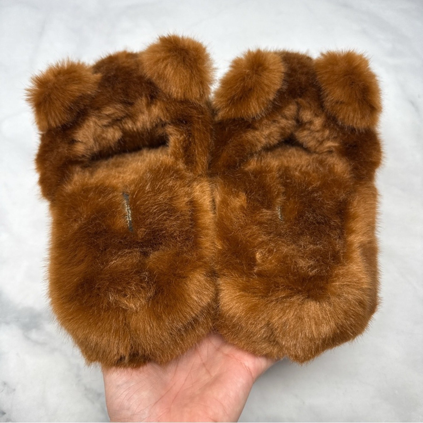 NEW Dolce & Gabbana Teddy Bear Open Toe Platform Slide Mule Slipper Shoes 40