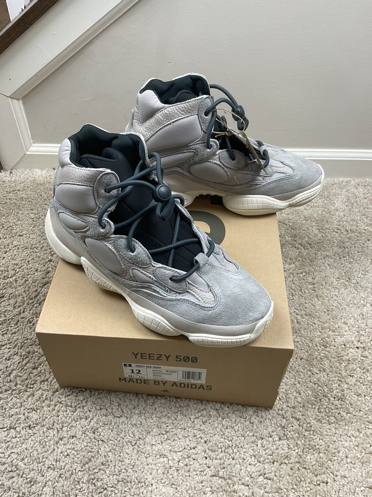 Men’s Adidas Yeezy 500 High ‘Mist Stone’ GV7775 Size 12