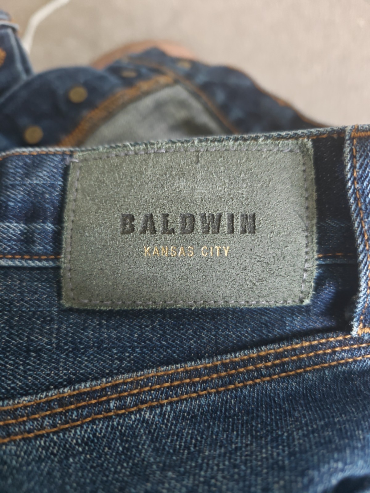 Baldwin The Henley Jeans Mens 31×30 Blue Slim Selvedge Denim Button Fly USA