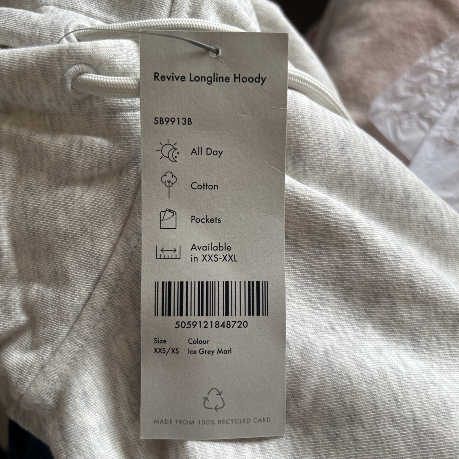 Sweaty Betty Revive Hoody Light Grey Marl Size XXS-S BNWT (E2)