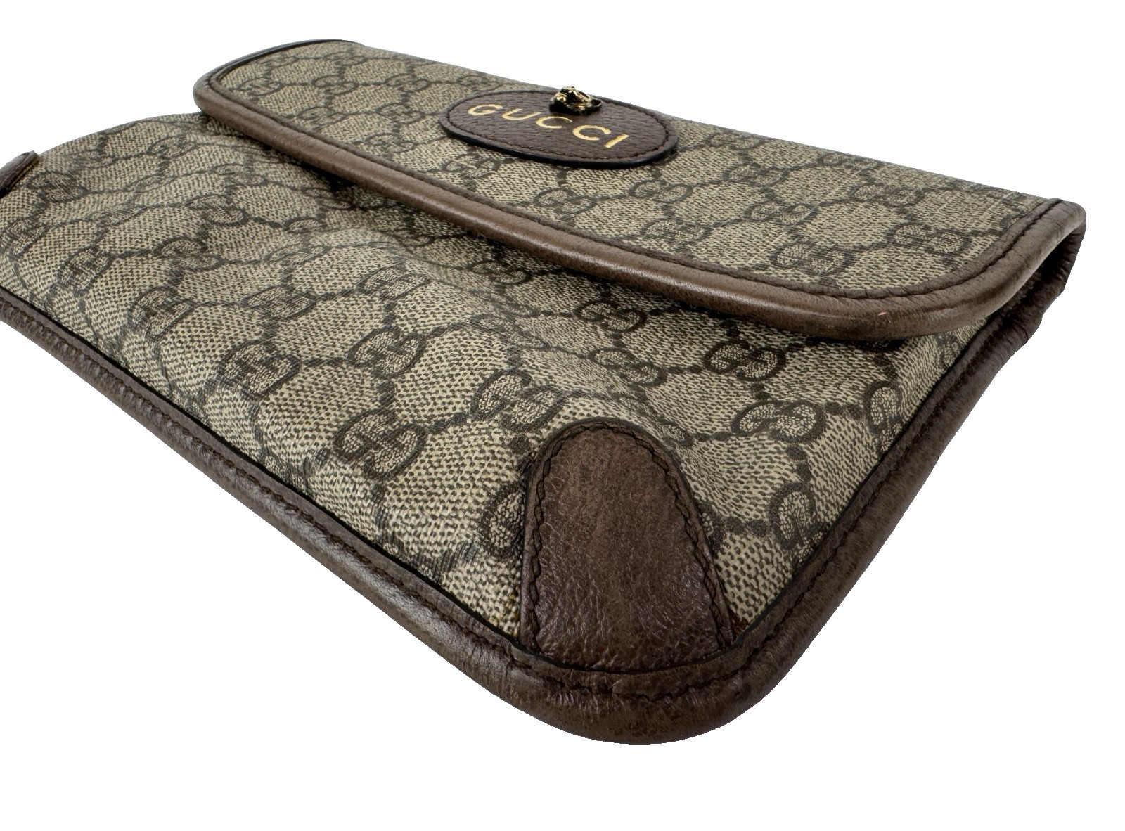 Gucci Auth Neo Beige Brown GG Supreme Belt Bag Leather Monogram Runway NO Belt