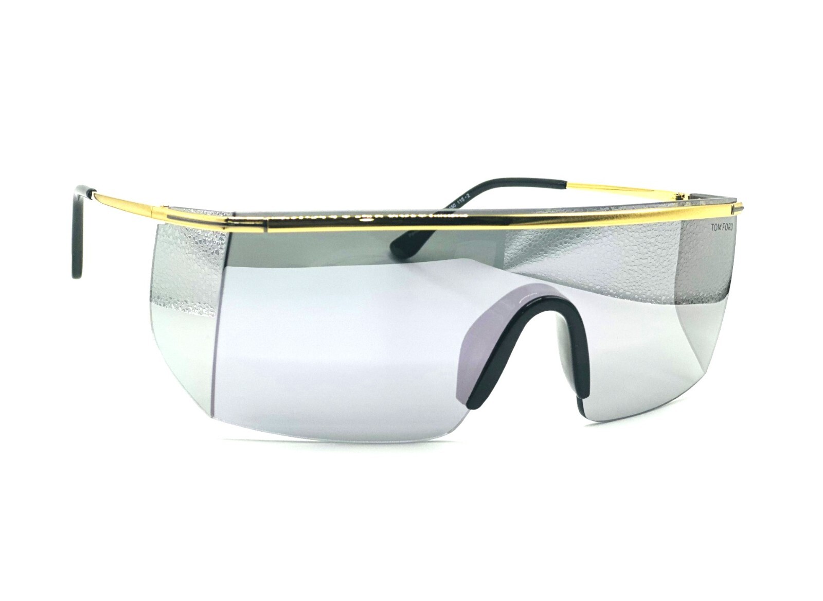 NEW TOM FORD PAVLOS-02 TF980 30C Shiny Gold/Lght Grey Silver Mirror 150 115 02mm