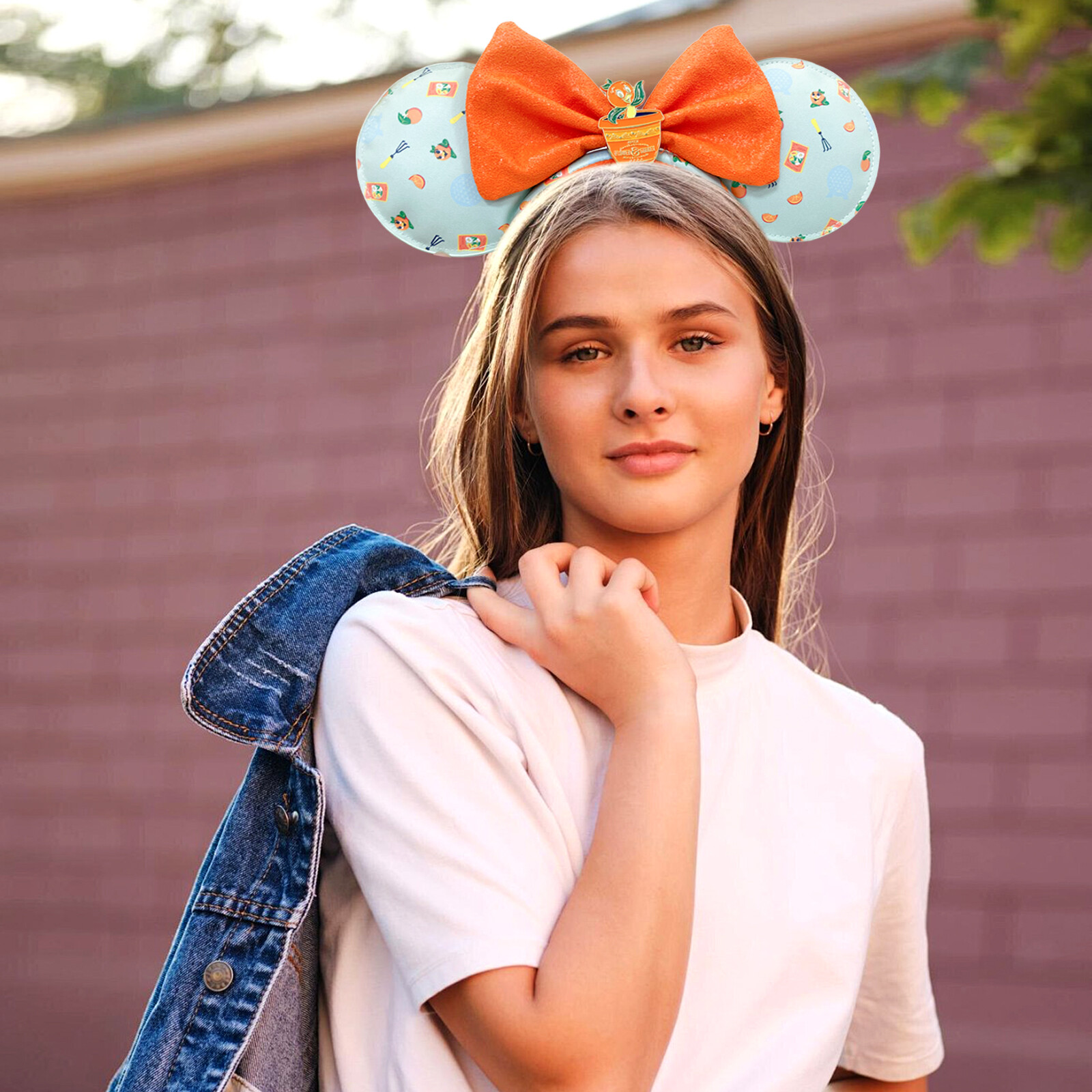 Disney~Flower&Garden Orange Bird Ears+Epcot Flower Garden Orange Bird Minnie Ear