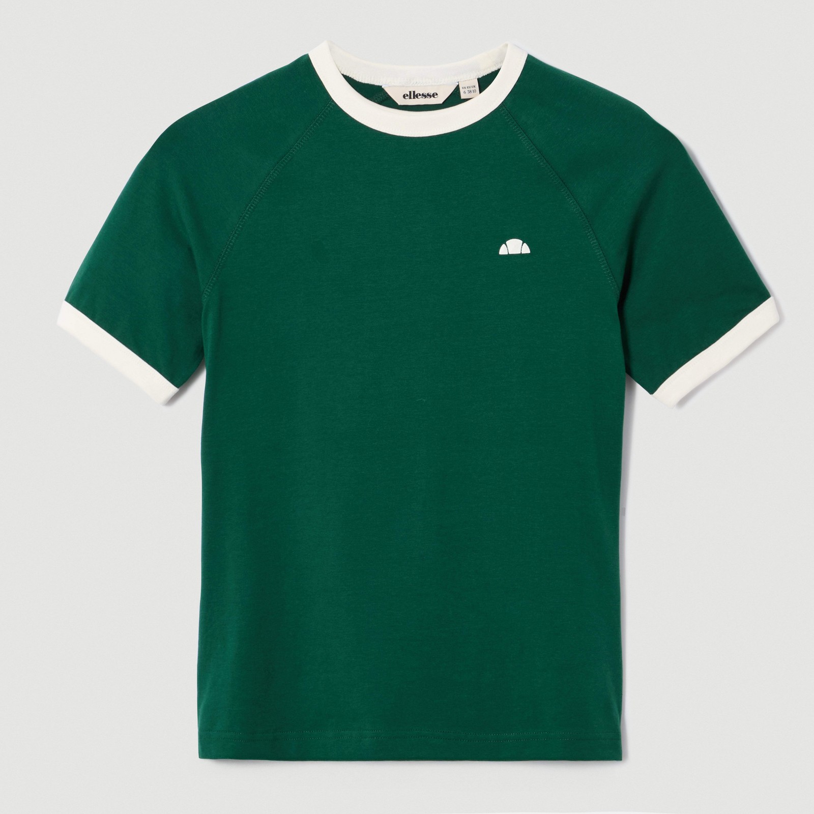Ellesse Womens T-Shirt Etchemin Slim Crop Tee Dark Green