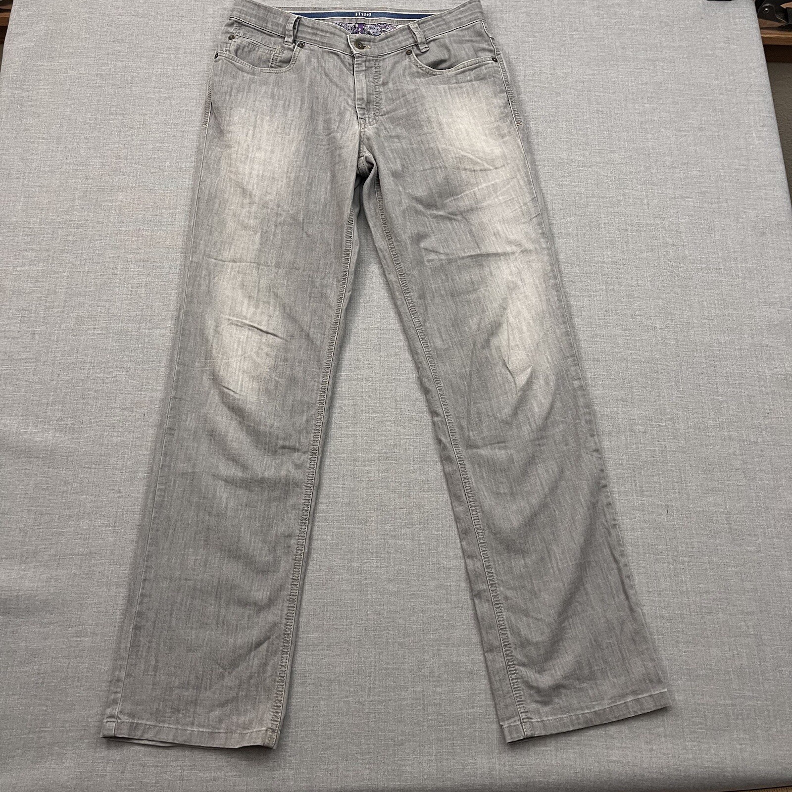 Hiltl Jeans Mens 33×34 Gray Pants Contemporary Fit Straight Leg Ultimate Trouser