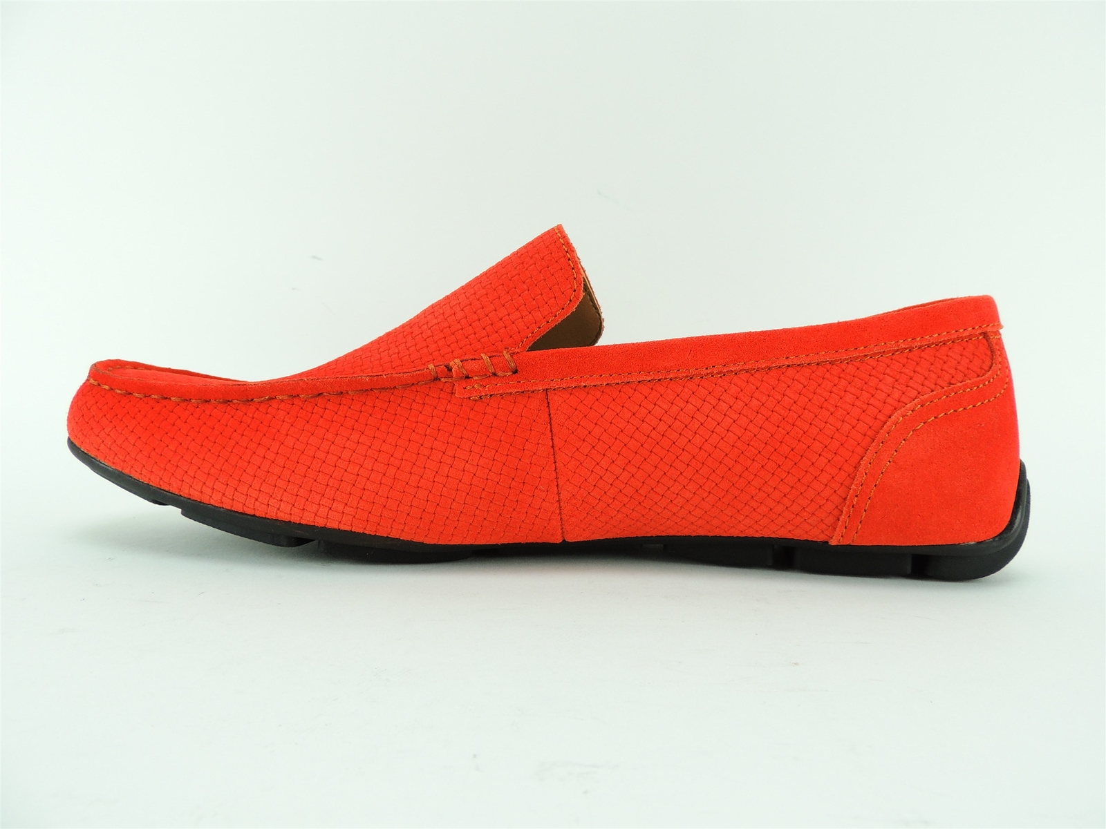 Alfani Men’s Kendric Textured Drivers Orange Suede Size 10 M