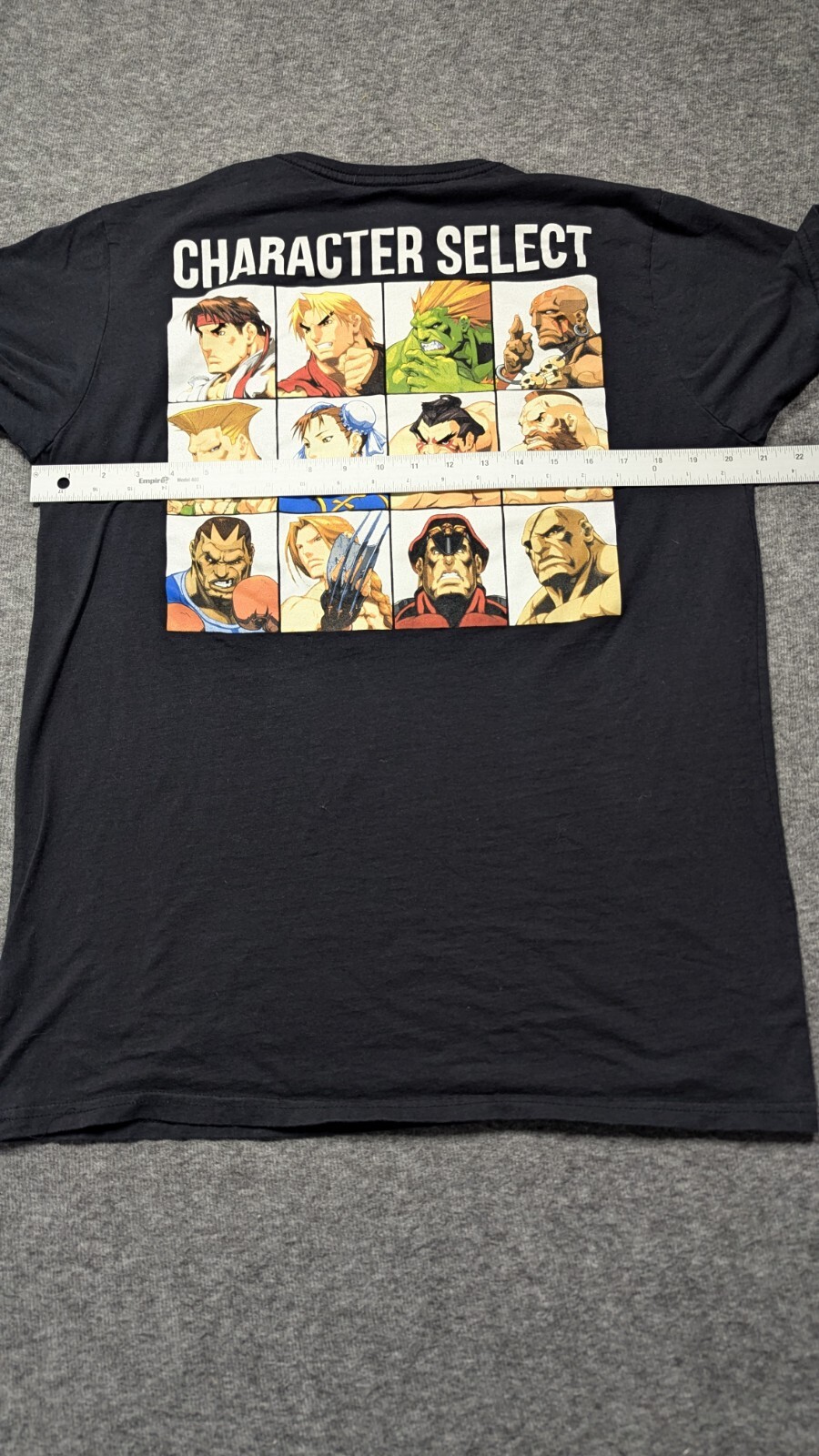 Street Fighter Shirt Mens Extra Large Black Capcom Character Select Graphic