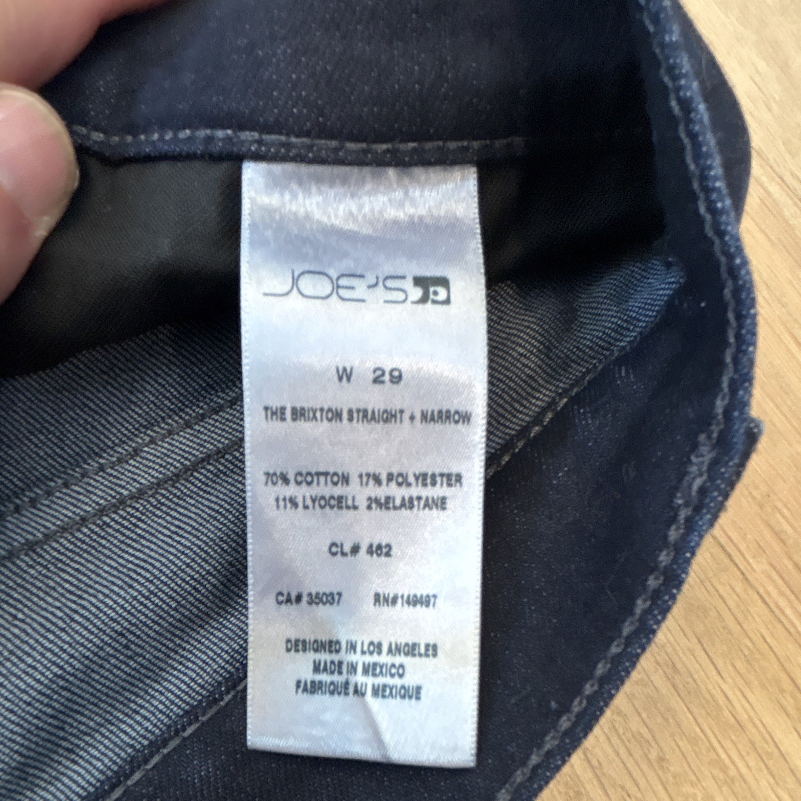 Joe’s Jeans Men’s Black Dark Wash Denim Straight Fit Mid Rise Stretch 5-Pocket