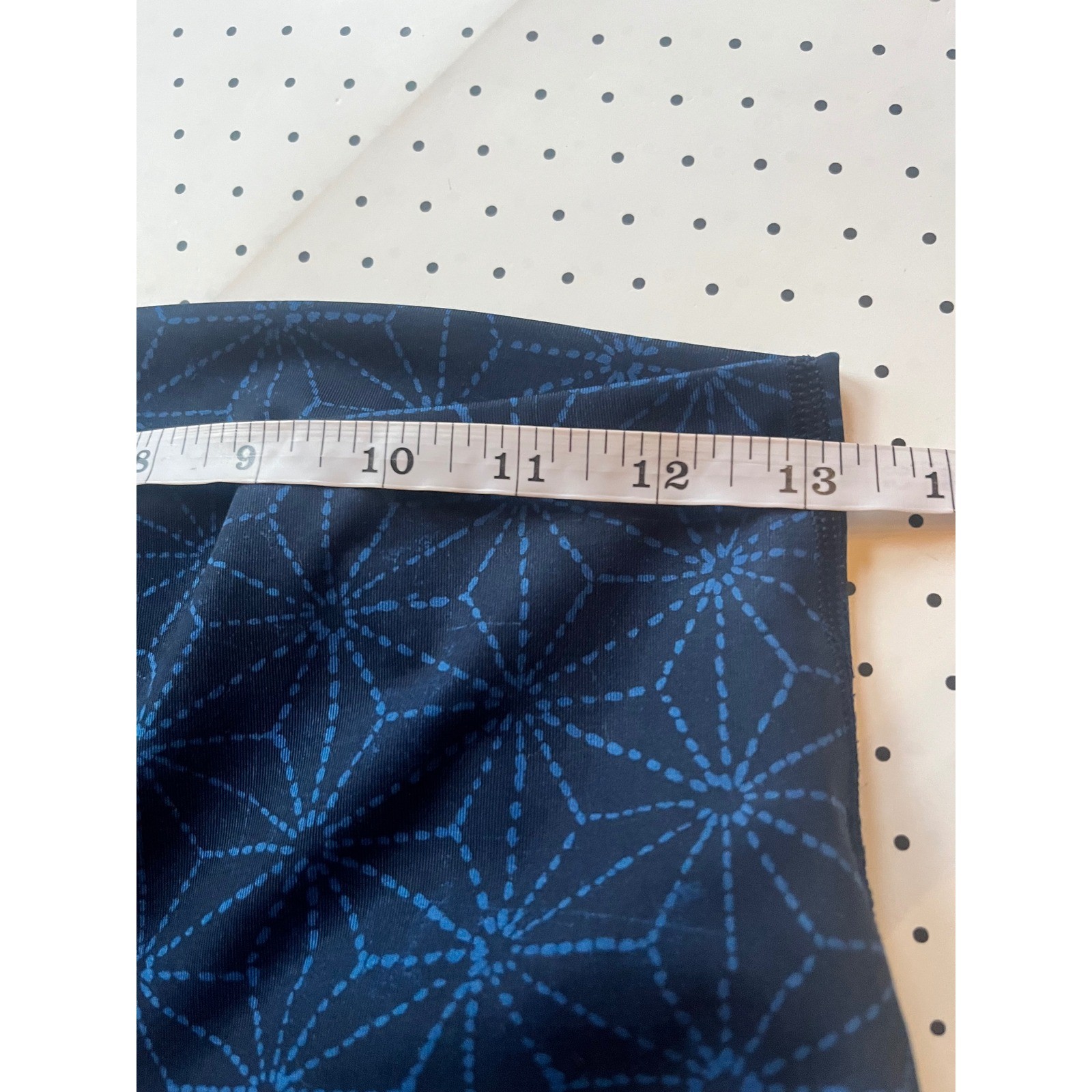 Lululemon Navy Blue Geometric Print High Rise Full Length Leggings 28 Inseam
