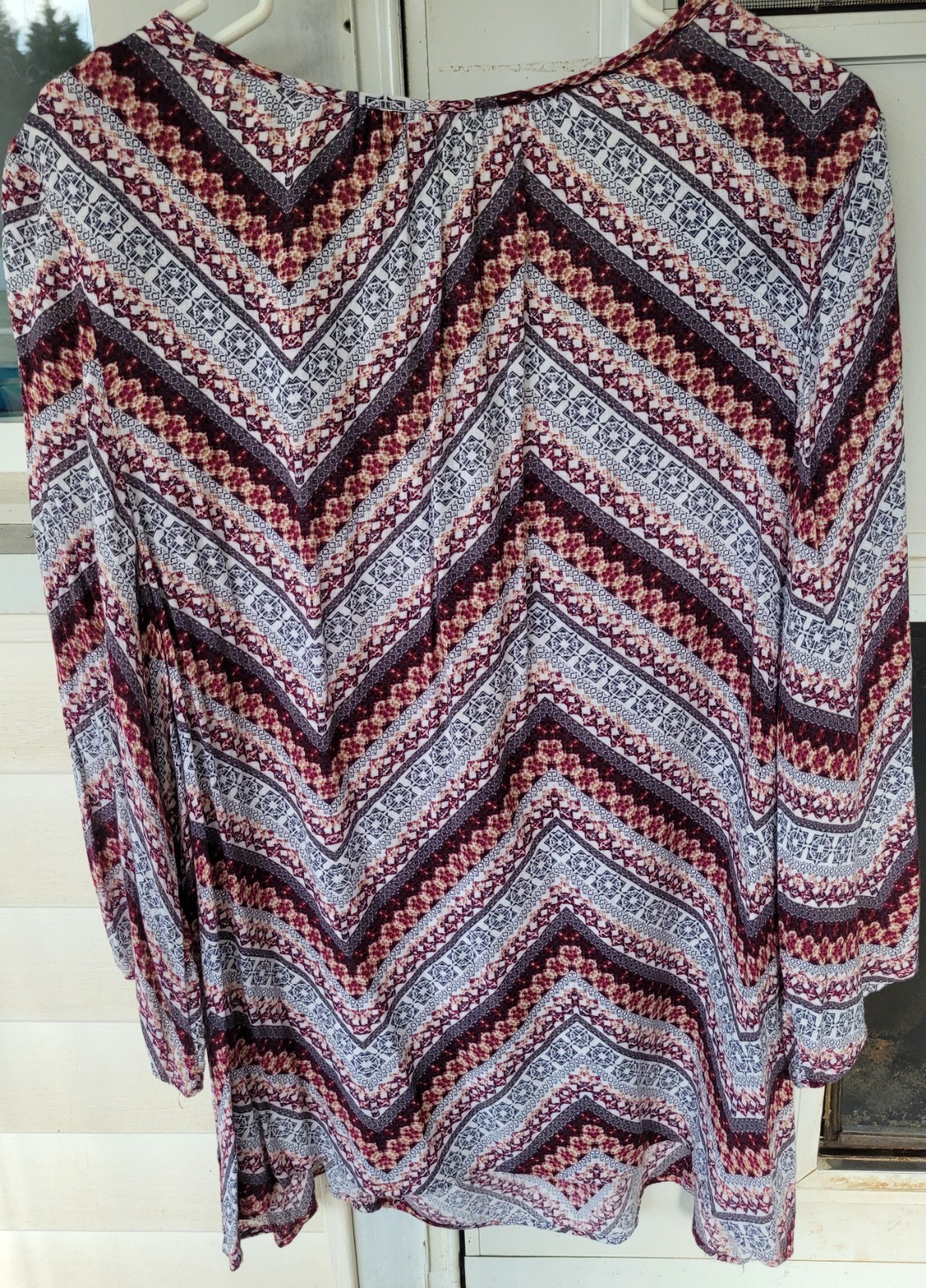 Women’s New Directions Weekend Multicolored Rayon Top Blouse Size 1X