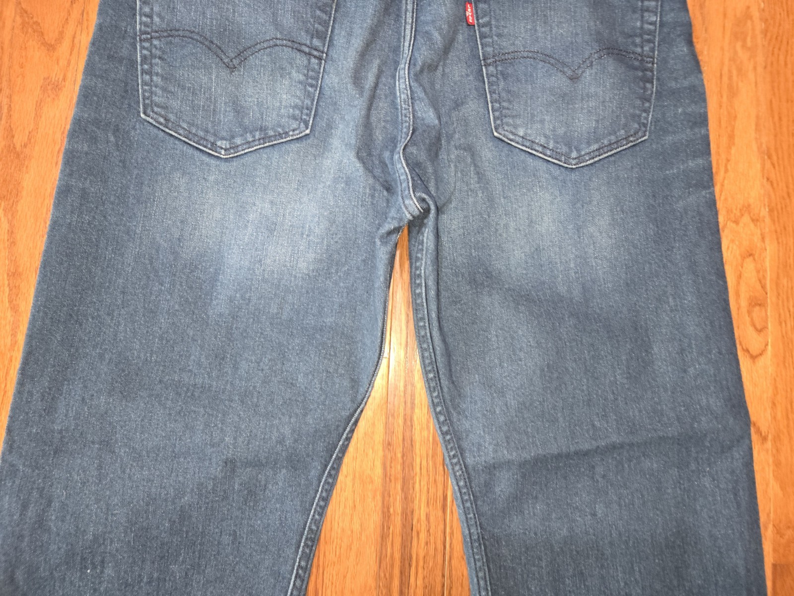 MENS LEVI’S 569 38X30 (FIT 38X28) LOOSE STRAIGHT FIT DARK BLUE JEANS A+ HEM JOB