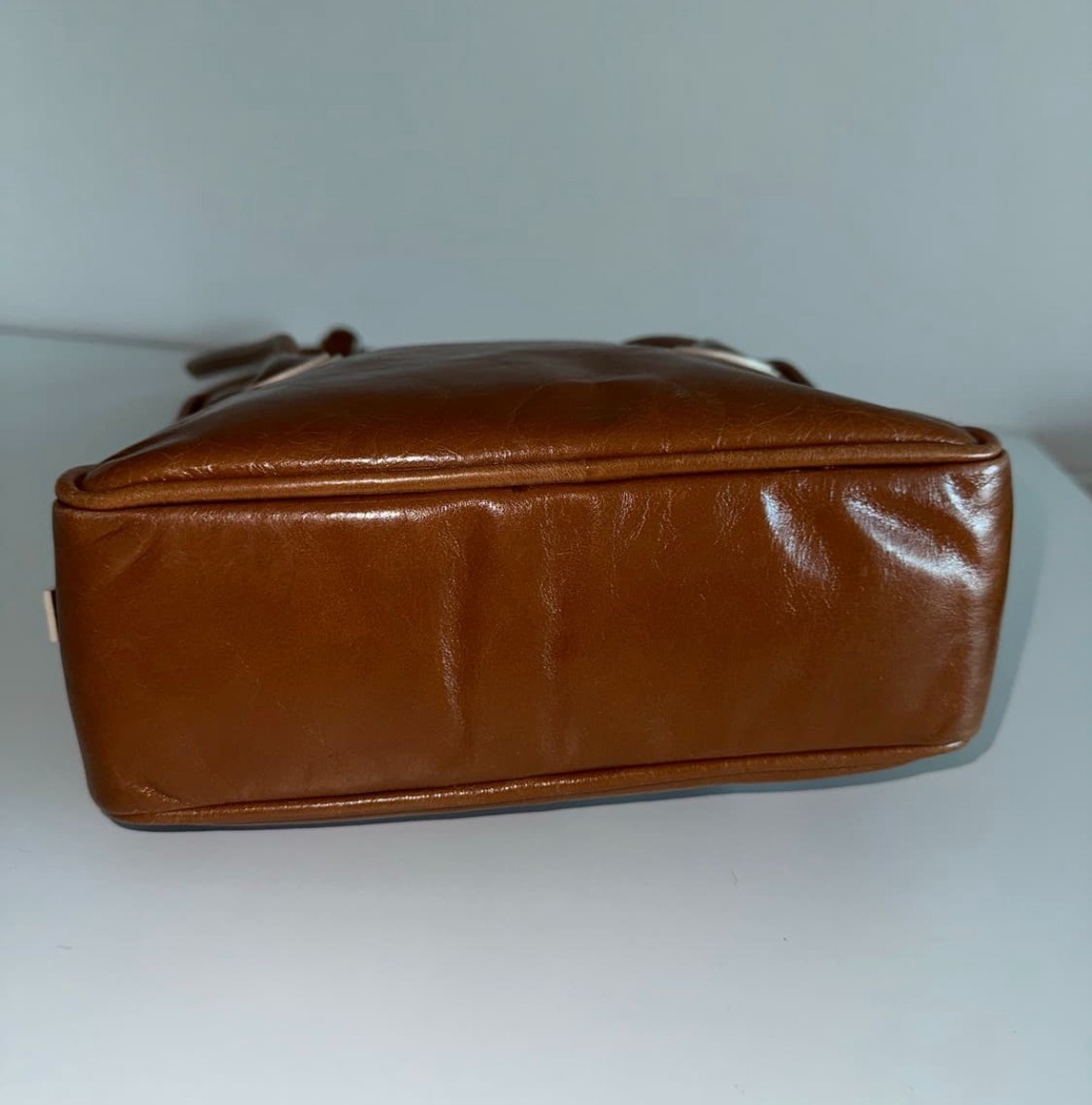 MARGE SHERWOOD PIPING Shoulder brown crinkle K-Designer Bag