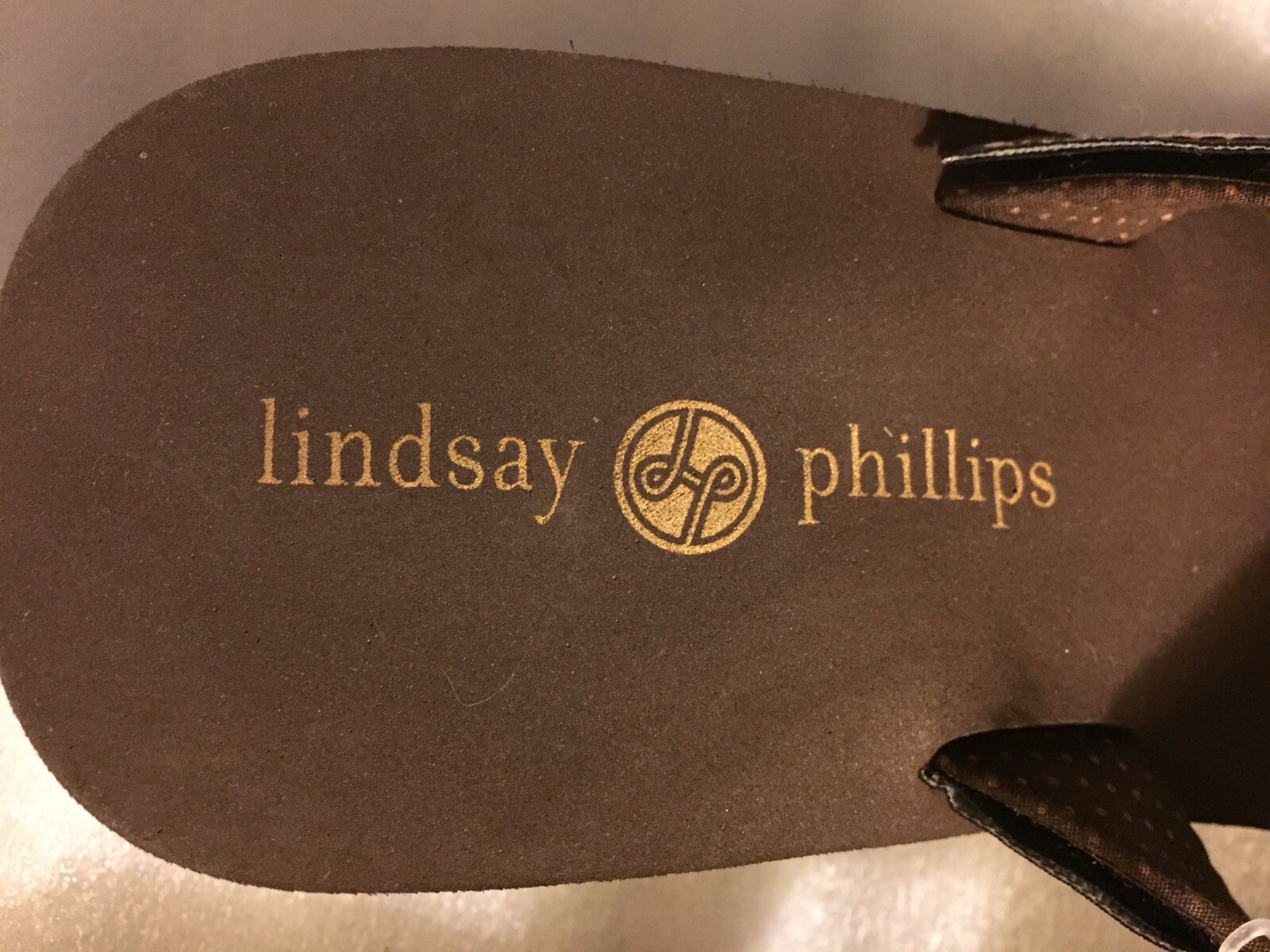 Lindsay Phillips Belle Brown Rosette SwitchFlops Classic Wedge Sandals NEW HTF