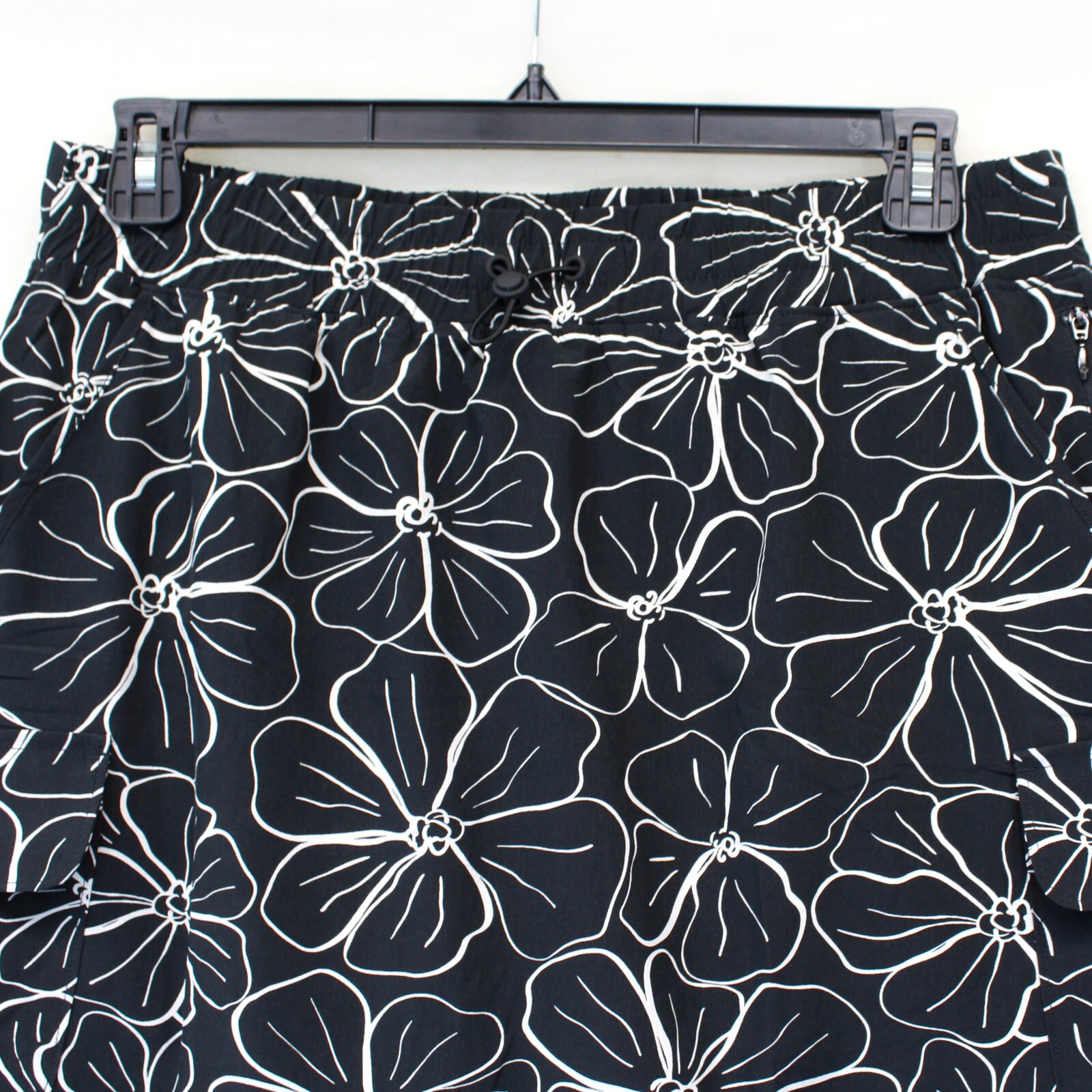 TALBOTS Plus Black Floral Pockets Mini golf tennis paddle ball Skort Petite 2X