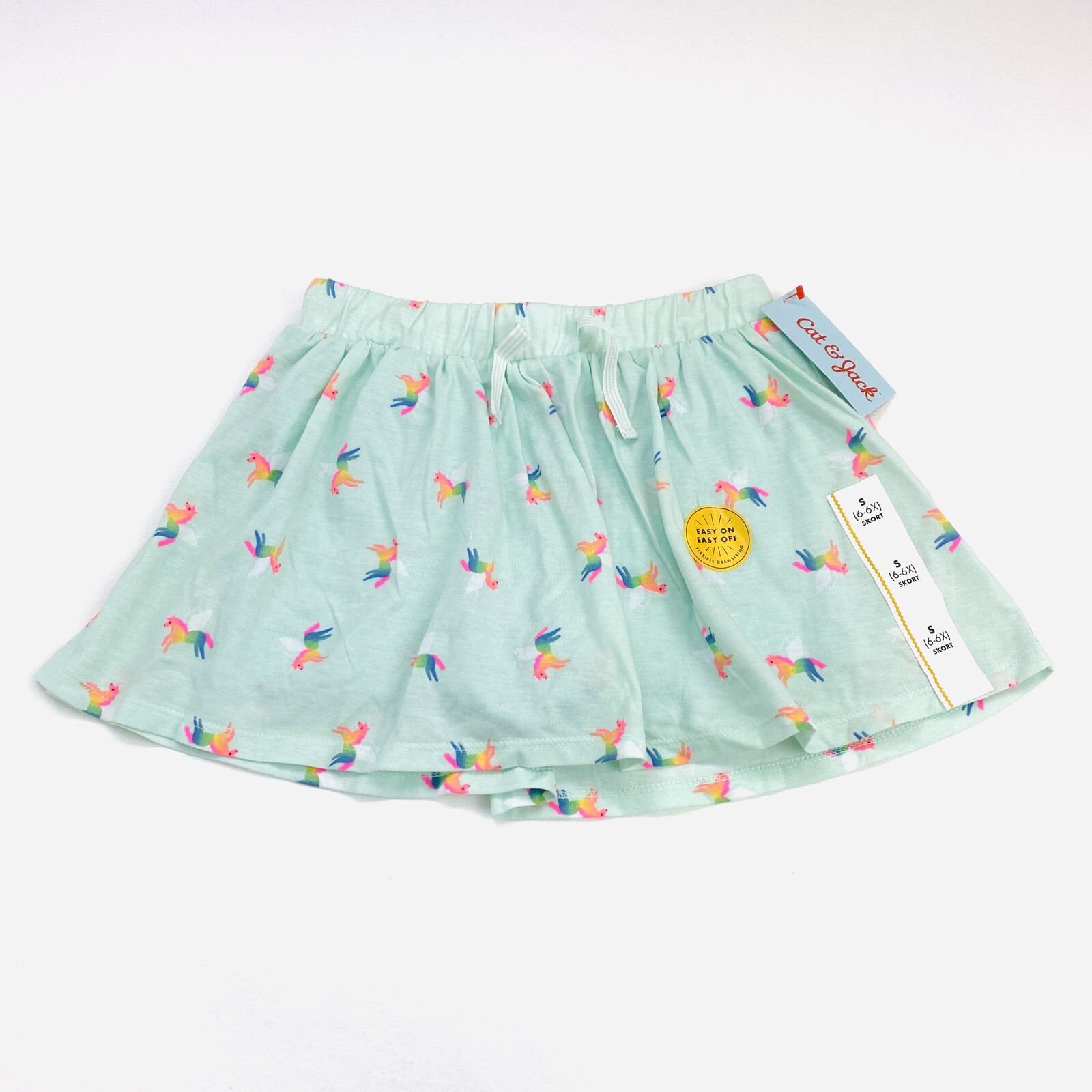 Cat & Jack Girls Size S 6/6X Skort Mint Unicorn
