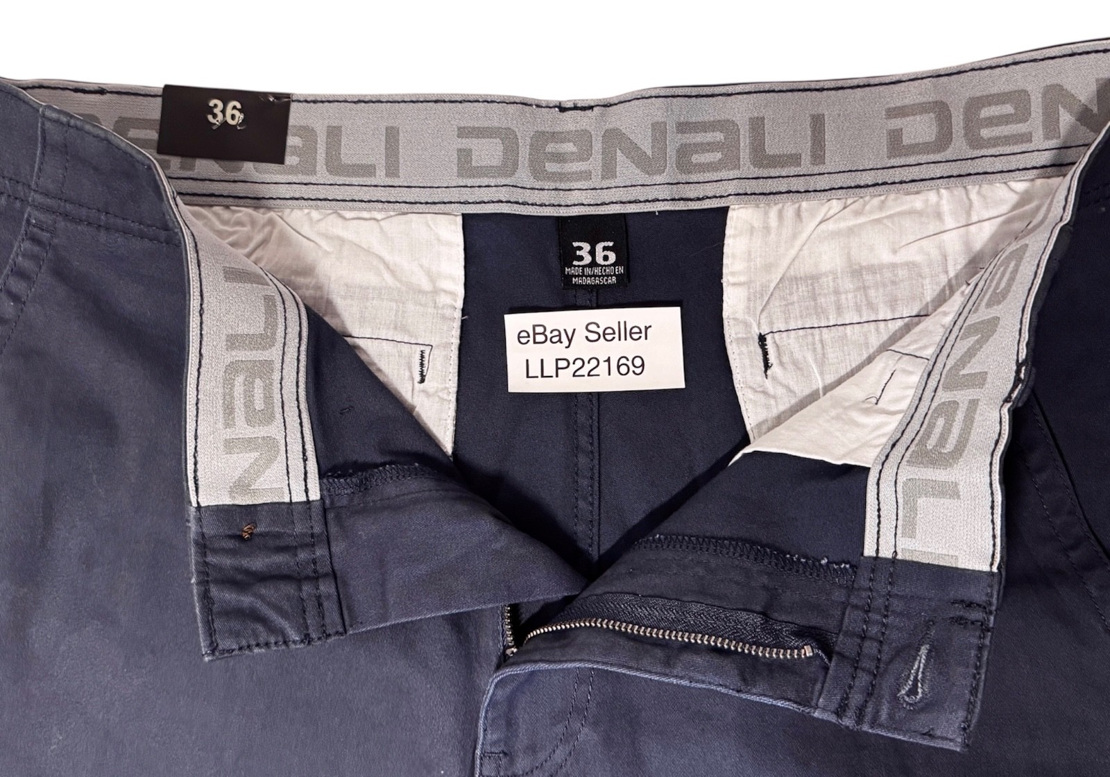 DENALI Men’s Stretch Shorts (SIZE 36) Flex Waist Flat Front BLUE SMOKE New $42
