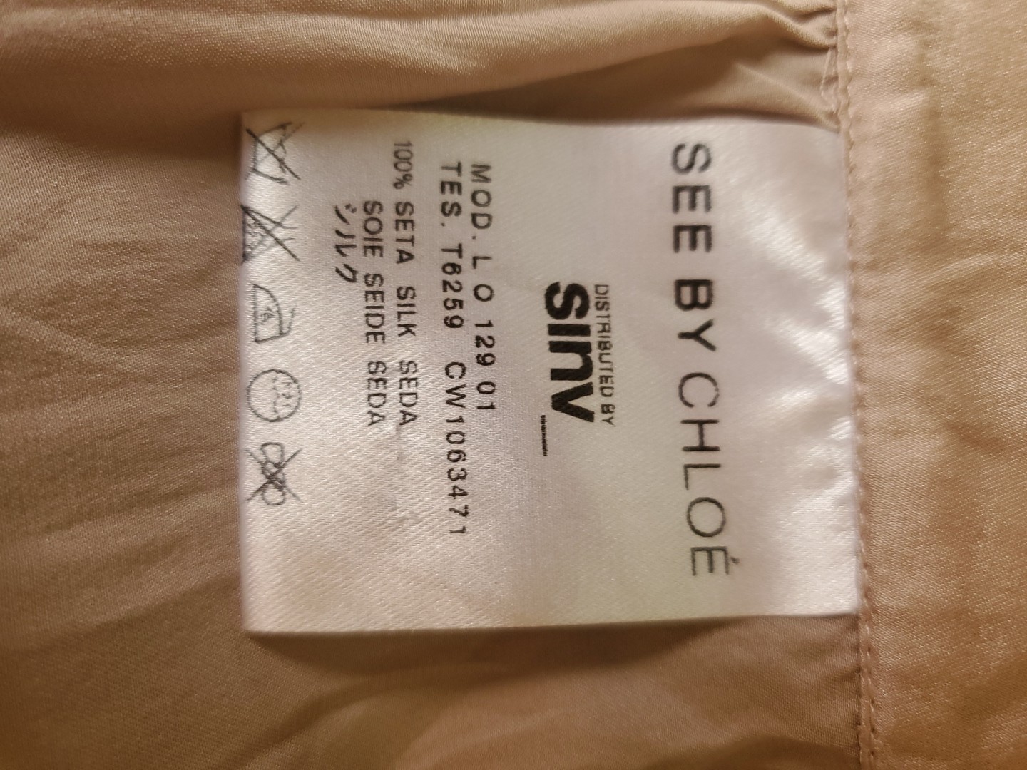 SEE by CHLOE SILK Shorts US Sz 6 Dusty Pink